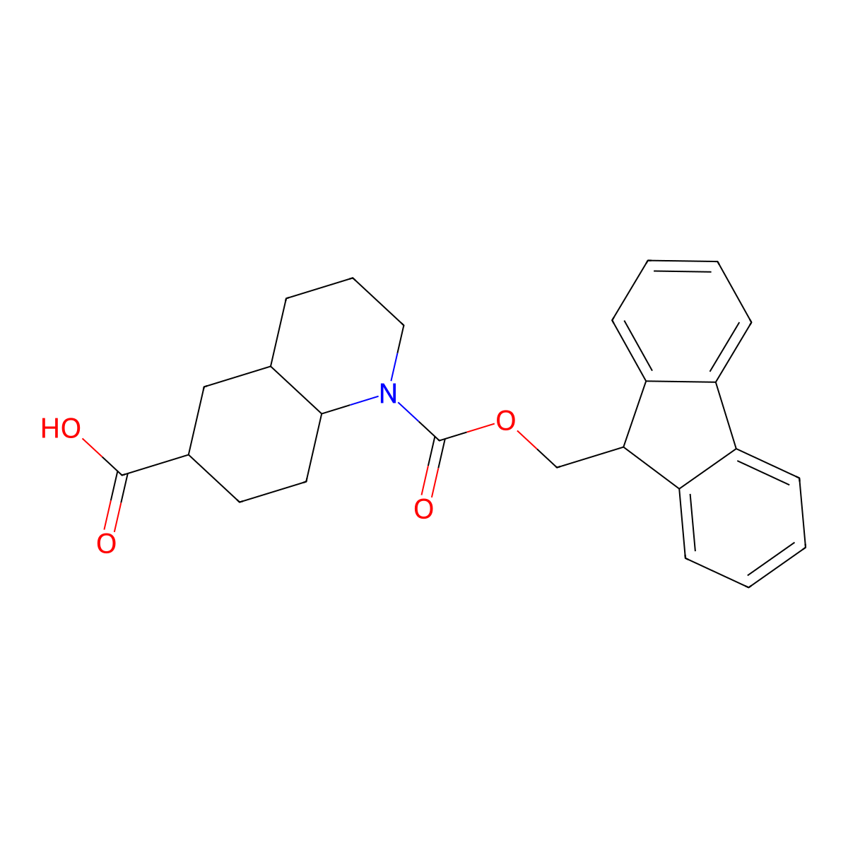1-{[(9H-fluoren-9-yl)methoxy]carbonyl}-decahydroquinoline-6-carboxylic acid molecular structure, CAS 2639449-72-0