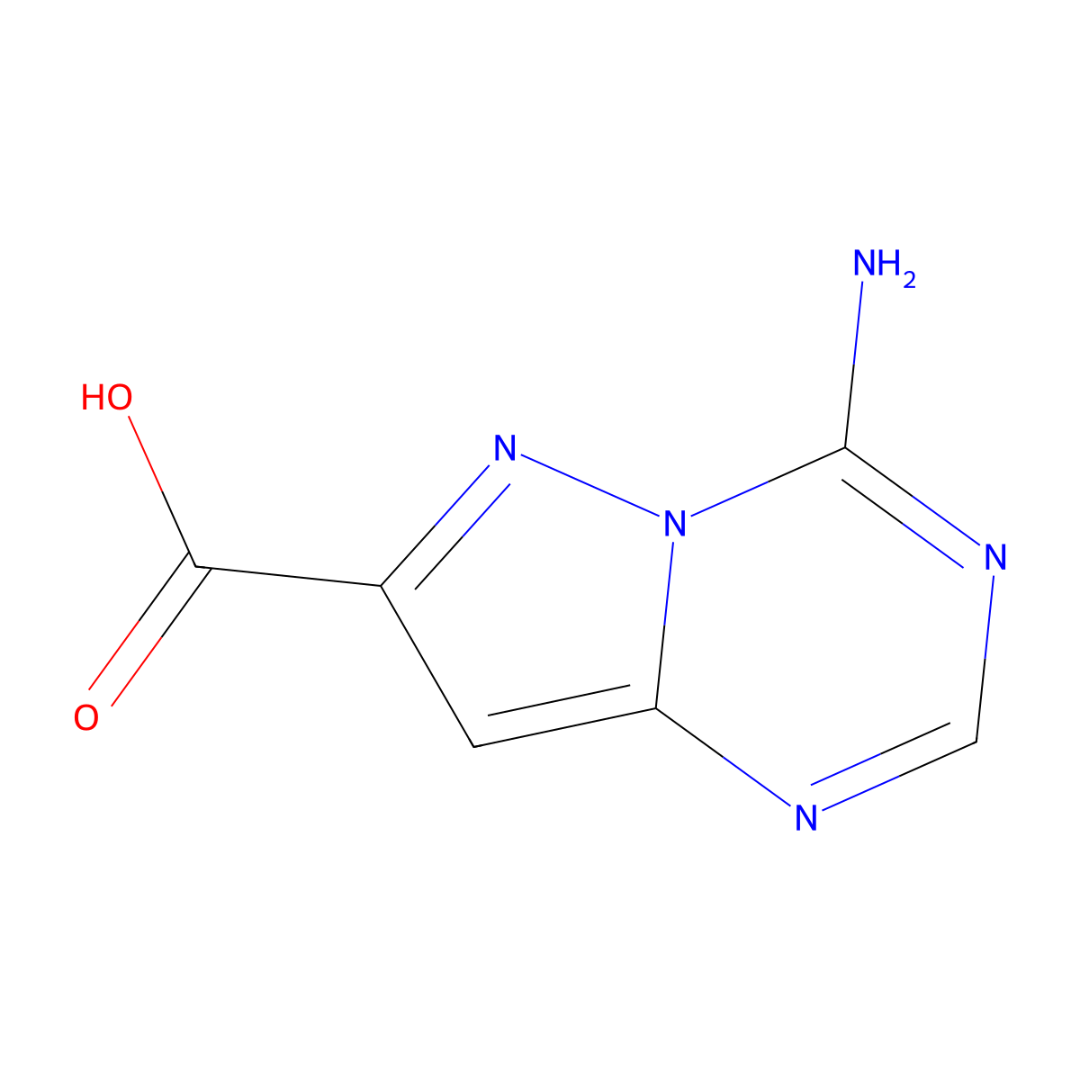 4-Aminopyrazolo[1,5-a][1,3,5]triazine-7-carboxylic acid molecular structure, CAS 2639449-97-9