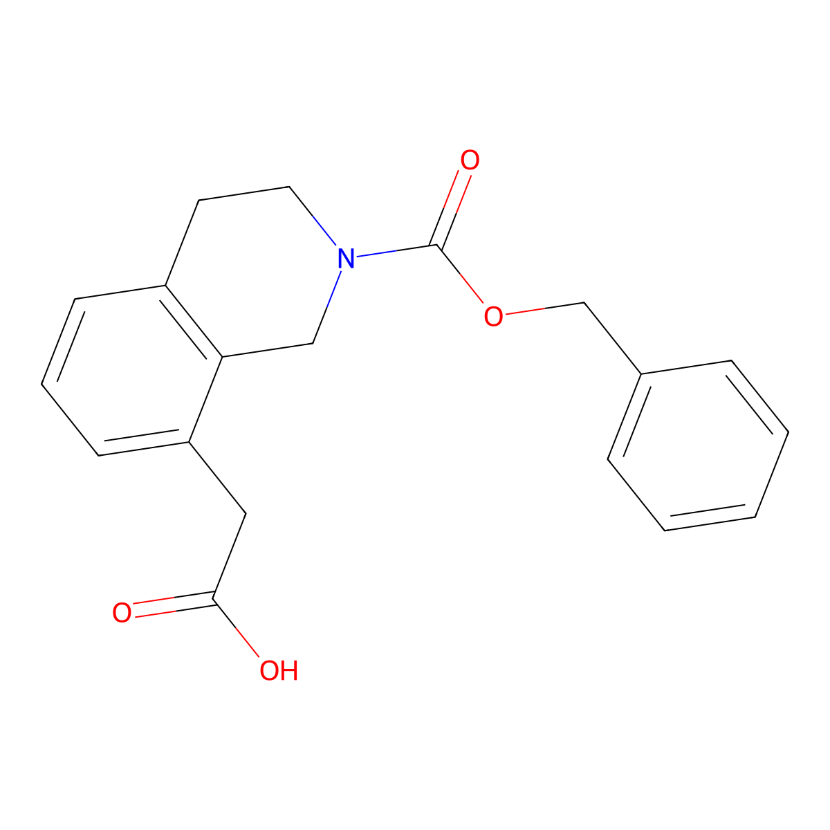 2-{2-[(Benzyloxy)carbonyl]-1,2,3,4-tetrahydroisoquinolin-8-yl}acetic acid molecular structure, CAS 2639450-11-4