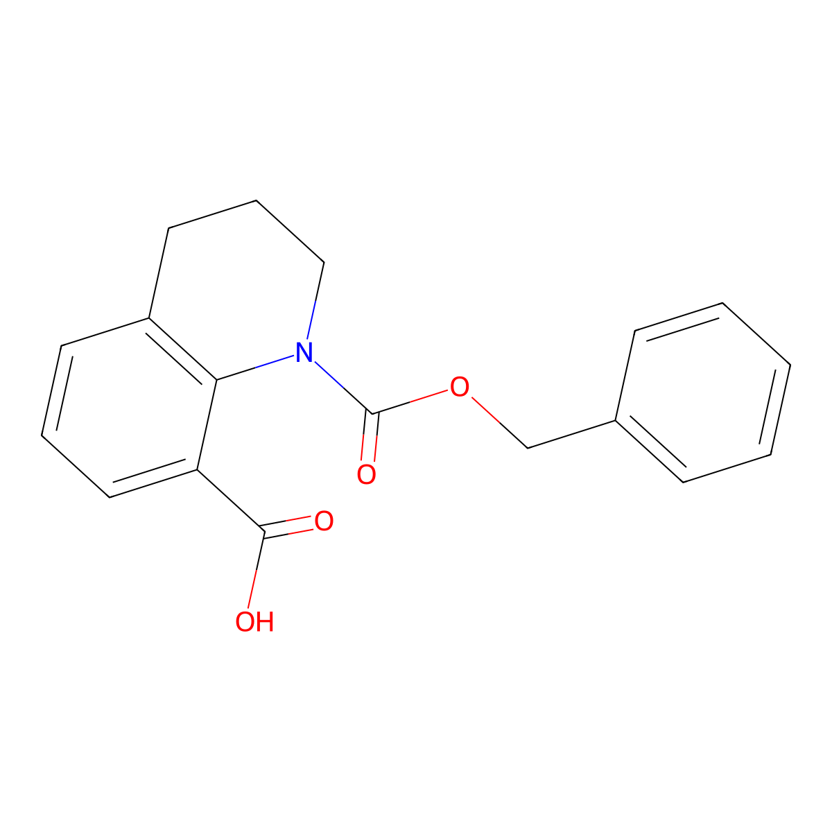 1-[(Benzyloxy)carbonyl]-1,2,3,4-tetrahydroquinoline-8-carboxylic acid molecular structure, CAS 2639450-12-5