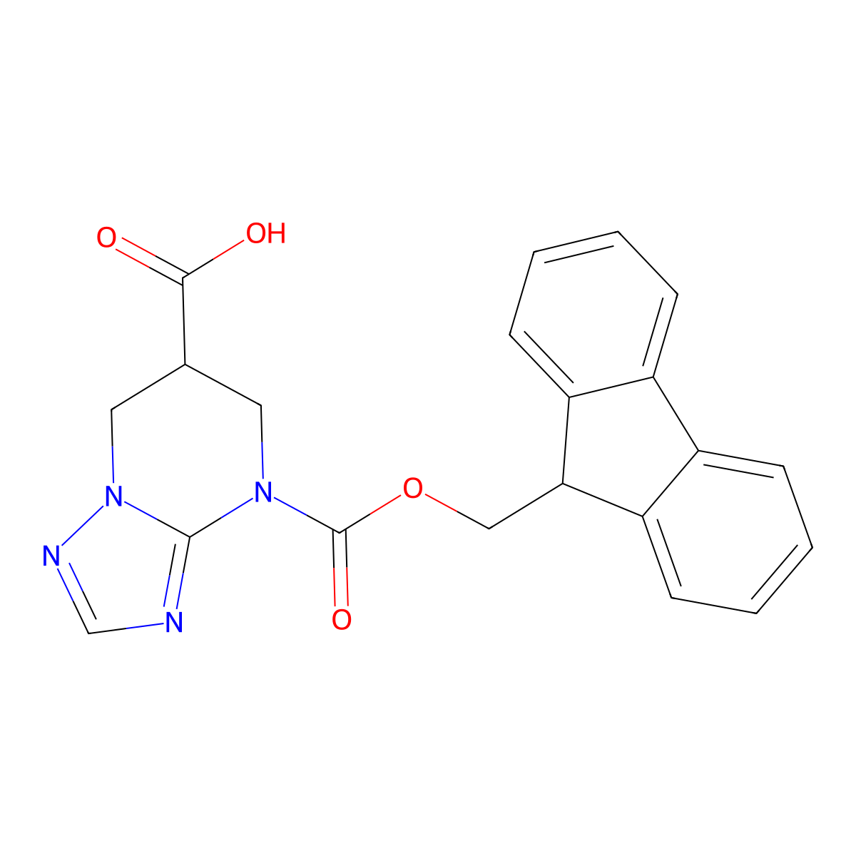 4-{[(9H-fluoren-9-yl)methoxy]carbonyl}-4H,5H,6H,7H-[1,2,4]triazolo[1,5-a]pyrimidine-6-carboxylic acid molecular structure, CAS 2639450-13-6