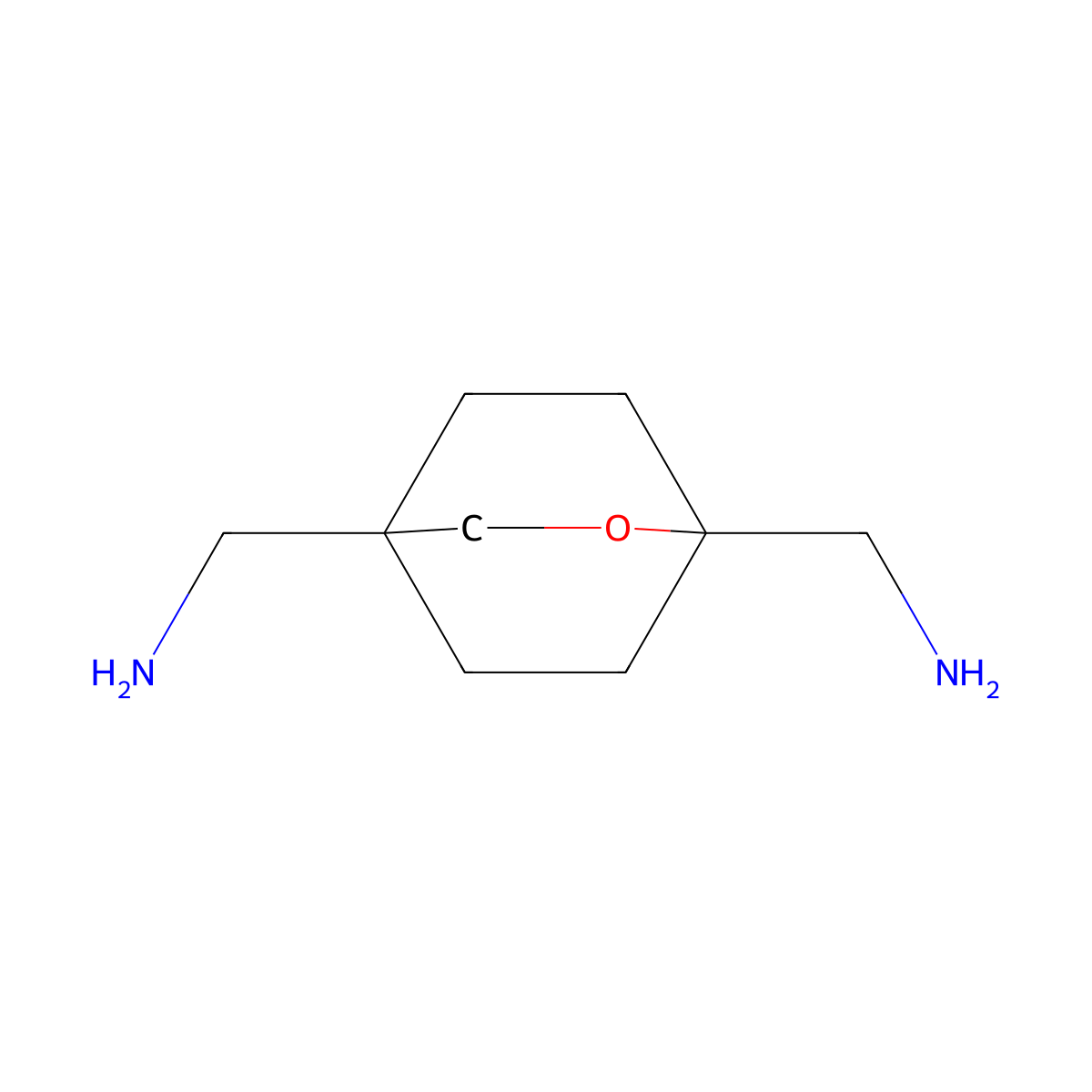 [4-(Aminomethyl)-2-oxabicyclo[2.2.2]octan-1-yl]methanamine molecular structure, CAS 2639450-18-1
