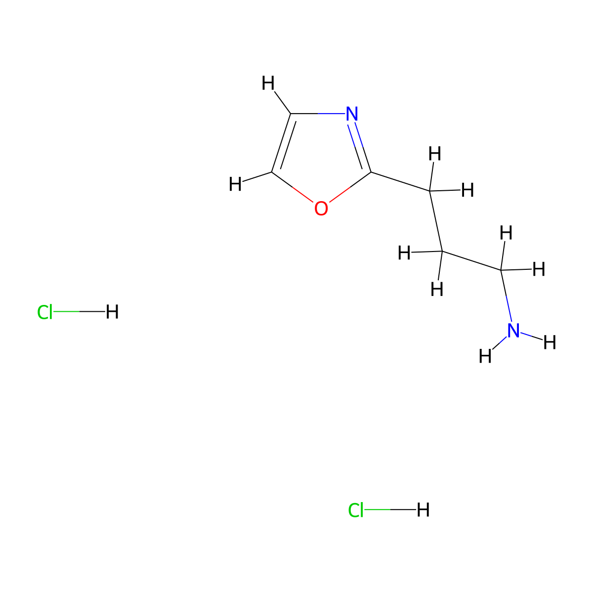 3-(1,3-Oxazol-2-yl)propan-1-amine dihydrochloride molecular structure, CAS 2639450-19-2