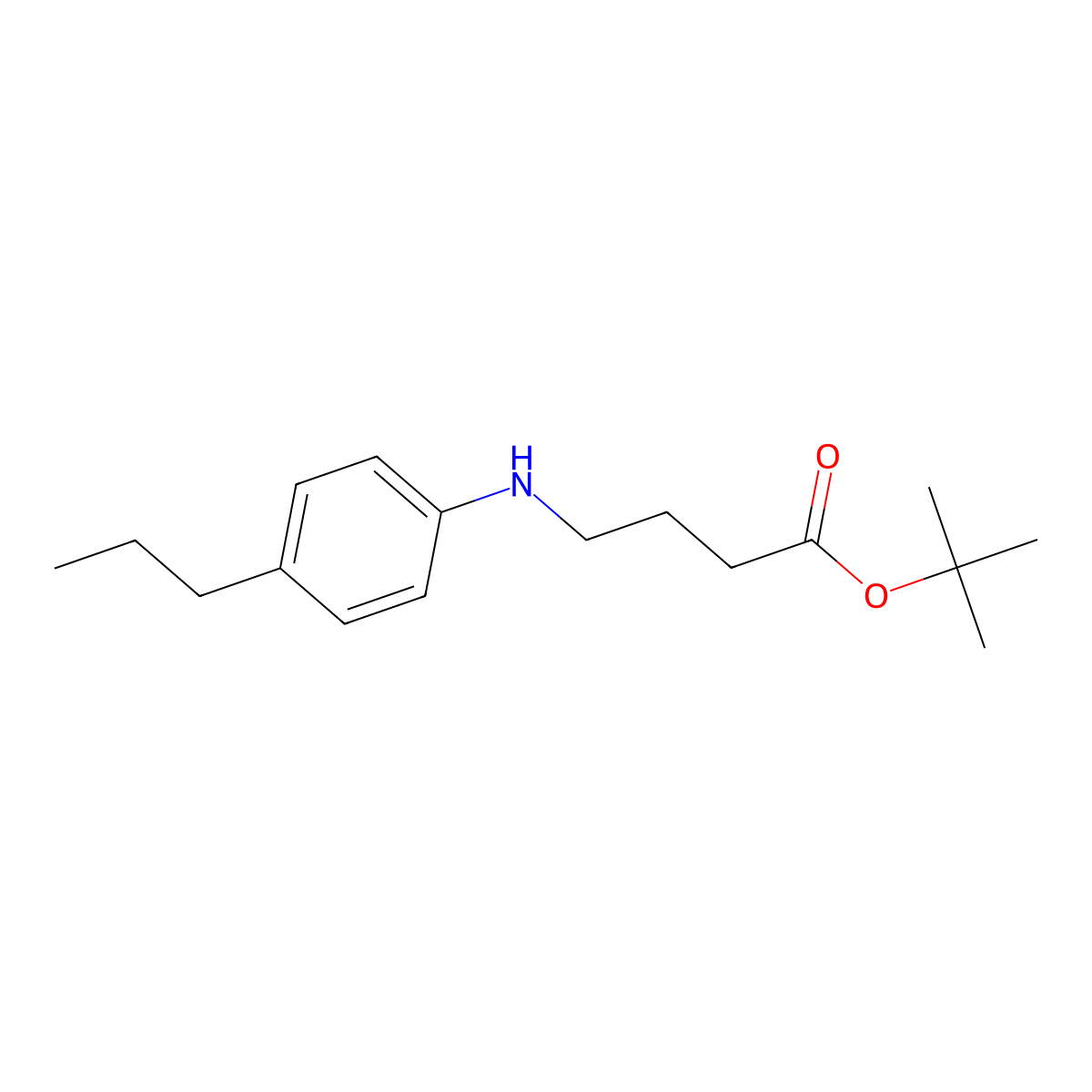 Tert-butyl 4-[(4-propylphenyl)amino]butanoate molecular structure, CAS 2639450-82-9
