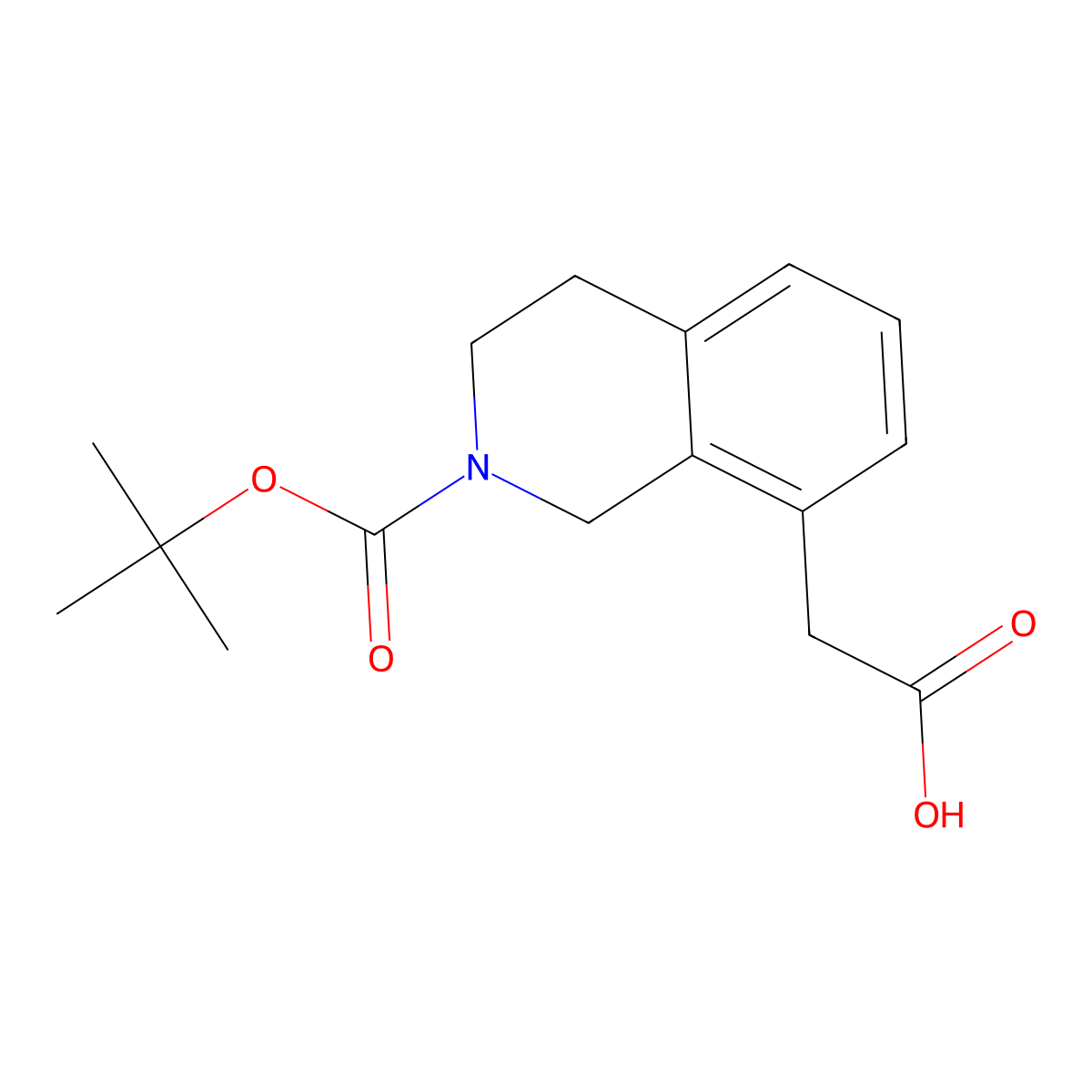 2-{2-[(Tert-butoxy)carbonyl]-1,2,3,4-tetrahydroisoquinolin-8-yl}acetic acid molecular structure, CAS 2639450-83-0