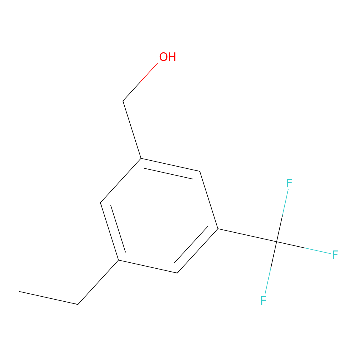 [3-Ethyl-5-(trifluoromethyl)phenyl]methanol molecular structure, CAS 2639450-86-3