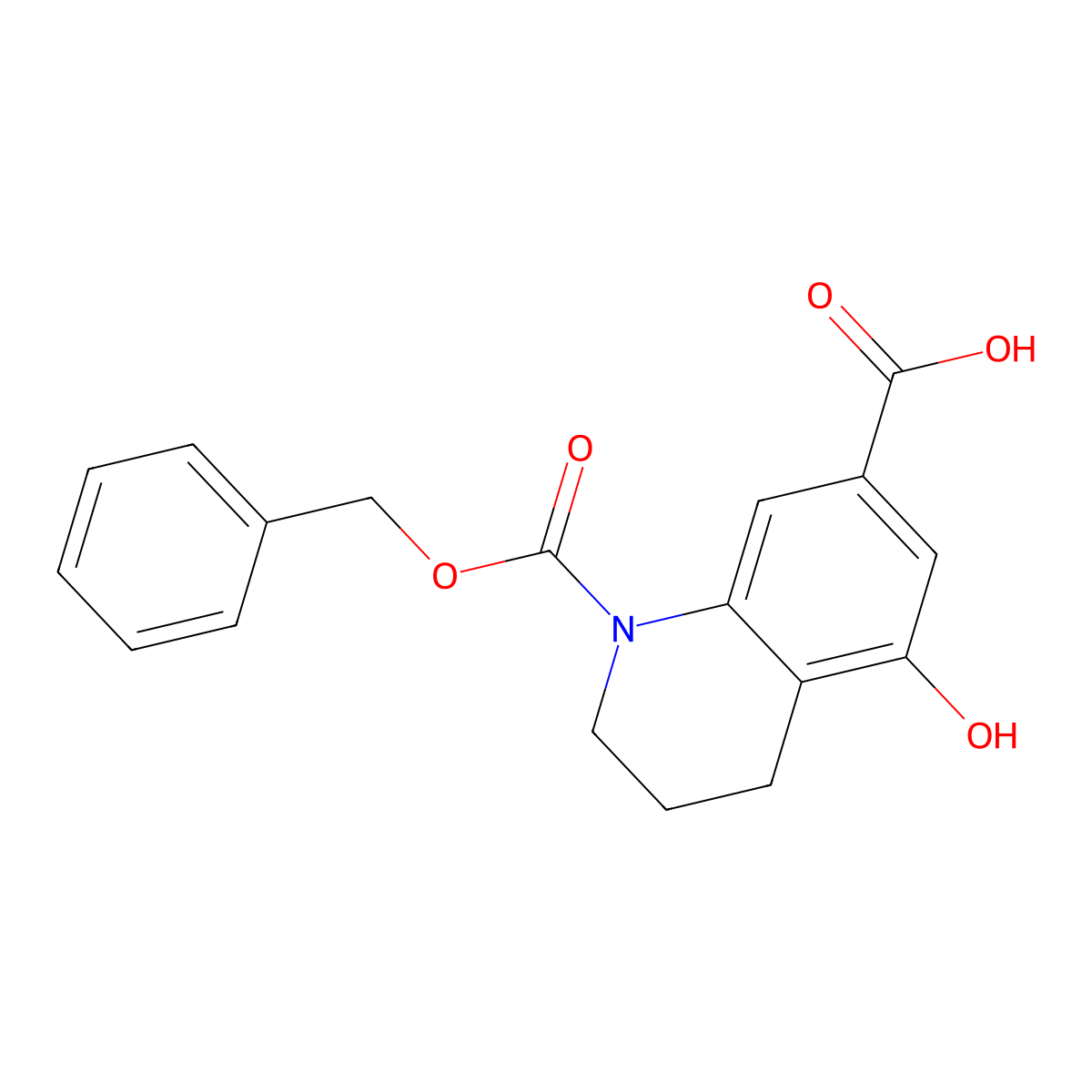 1-[(Benzyloxy)carbonyl]-5-hydroxy-1,2,3,4-tetrahydroquinoline-7-carboxylic acid molecular structure, CAS 2639451-03-7