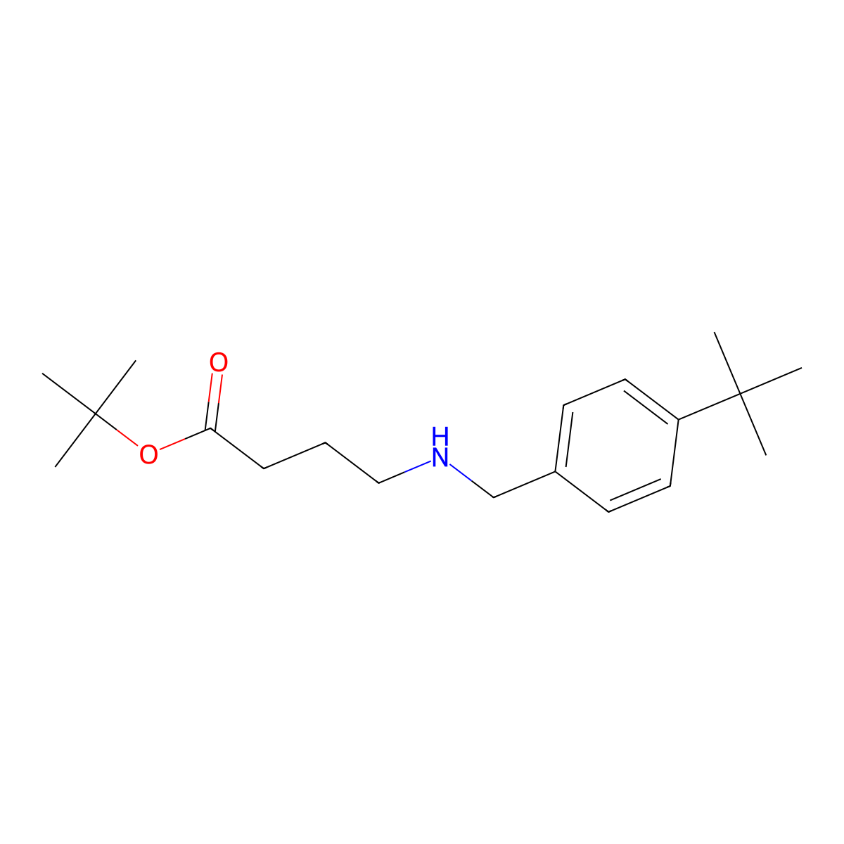 Tert-butyl 4-{[(4-tert-butylphenyl)methyl]amino}butanoate molecular structure, CAS 2639451-07-1