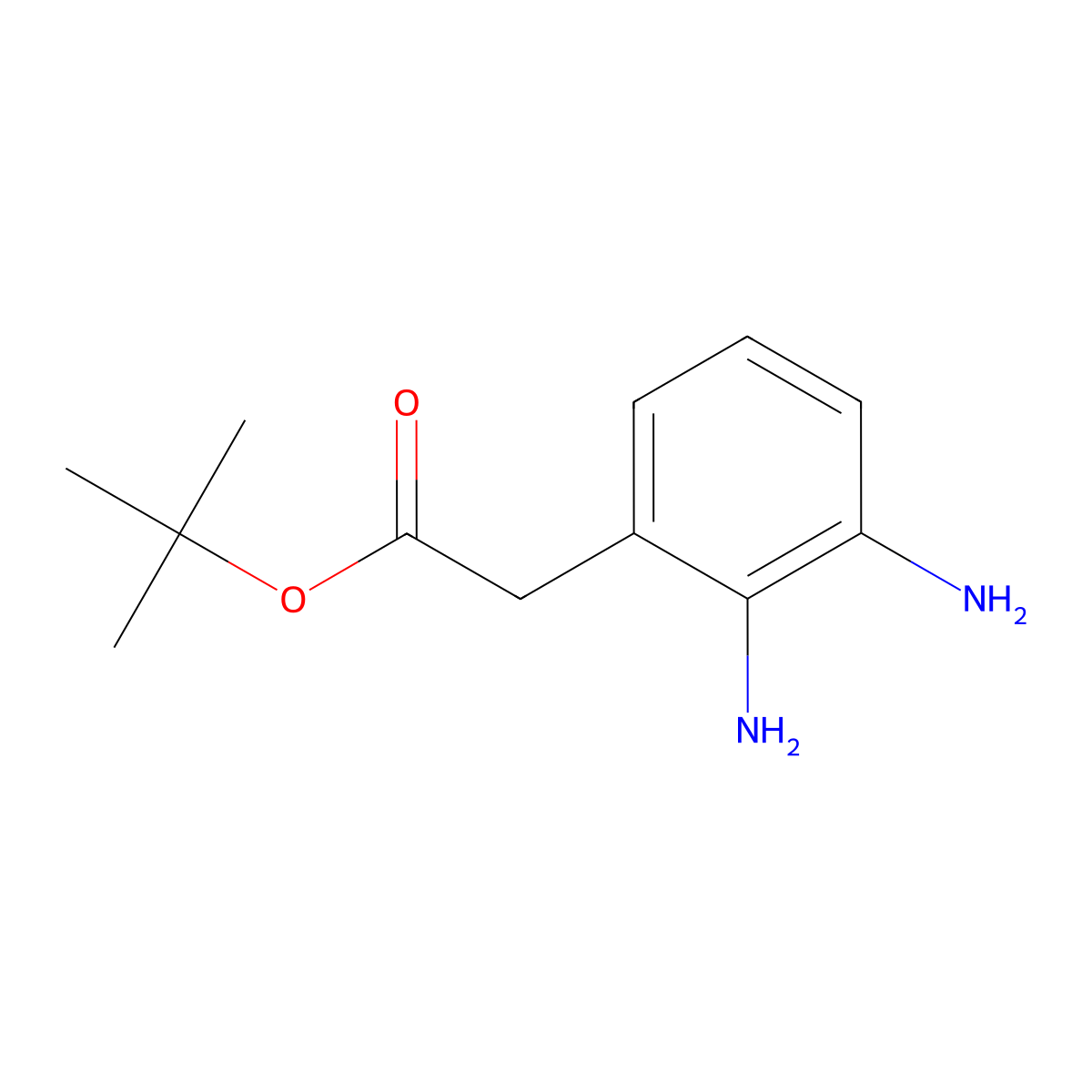 Tert-butyl 2-(2,3-diaminophenyl)acetate molecular structure, CAS 2639451-13-9
