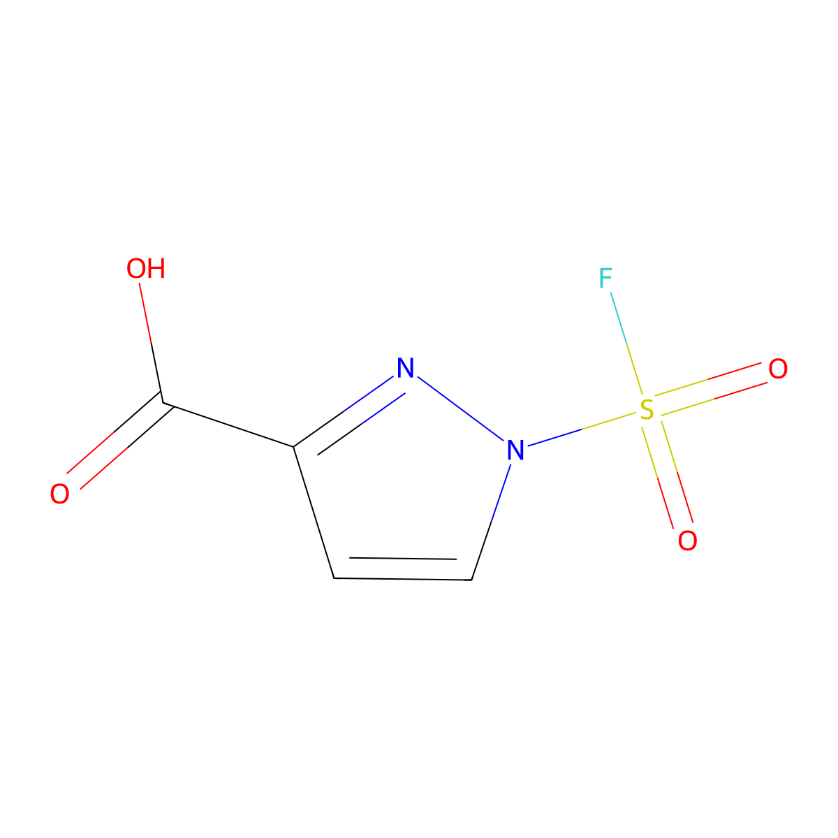 1-(fluorosulfonyl)-1H-pyrazole-3-carboxylic acid molecular structure, CAS 2639451-18-4