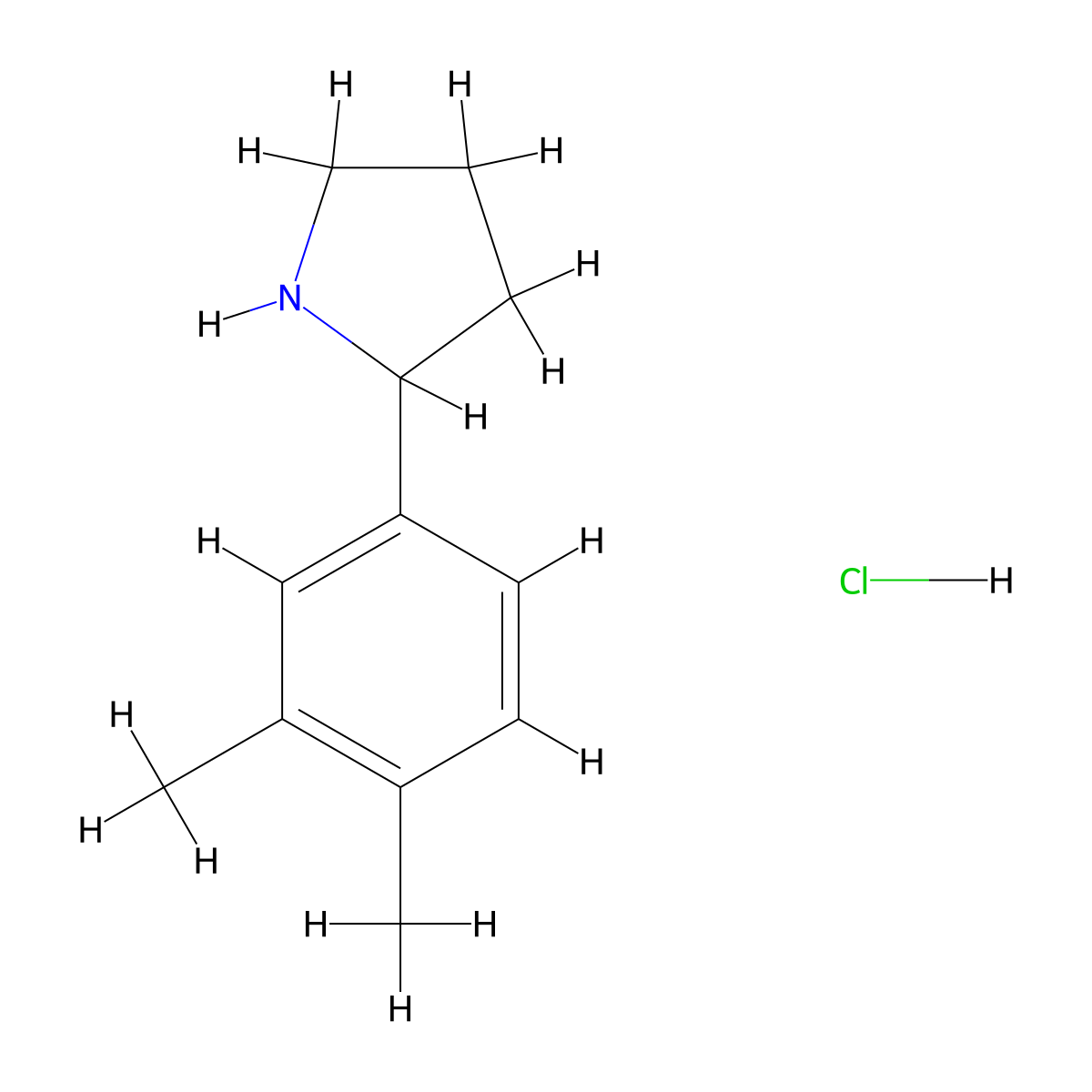 2-(3,4-Dimethylphenyl)pyrrolidine hydrochloride molecular structure, CAS 2639451-34-4