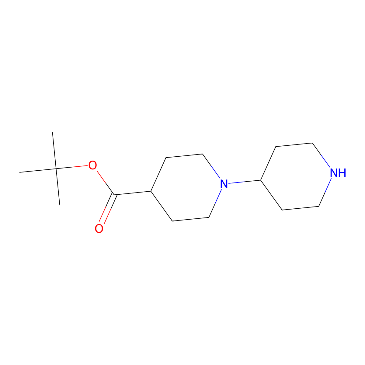 Tert-butyl [1,4'-bipiperidine]-4-carboxylate molecular structure, CAS 2639451-48-0
