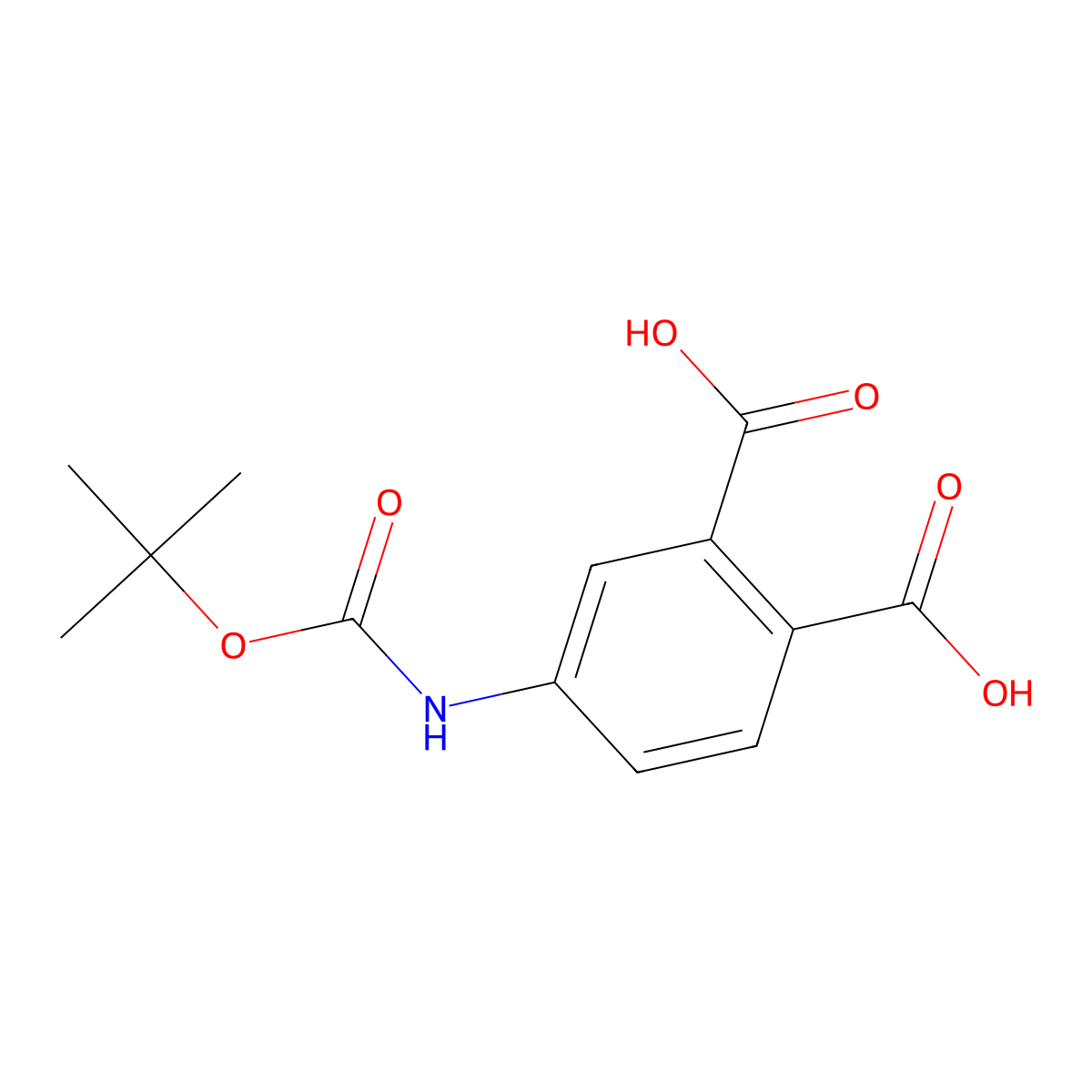 4-(Boc-amino)phthalic Acid molecular structure, CAS 2639451-53-7