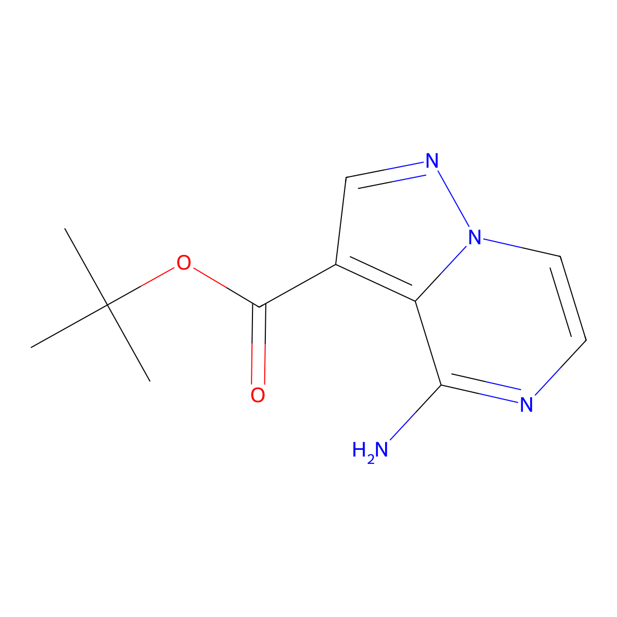 Tert-butyl 4-aminopyrazolo[1,5-a]pyrazine-3-carboxylate molecular structure, CAS 2639451-55-9