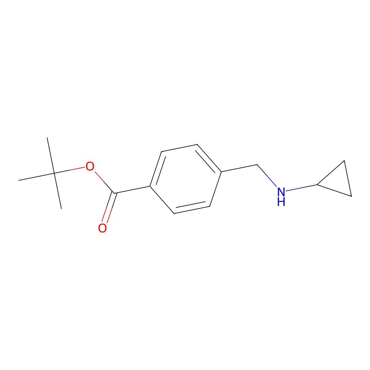 Tert-butyl 4-[(cyclopropylamino)methyl]benzoate molecular structure, CAS 2639451-69-5