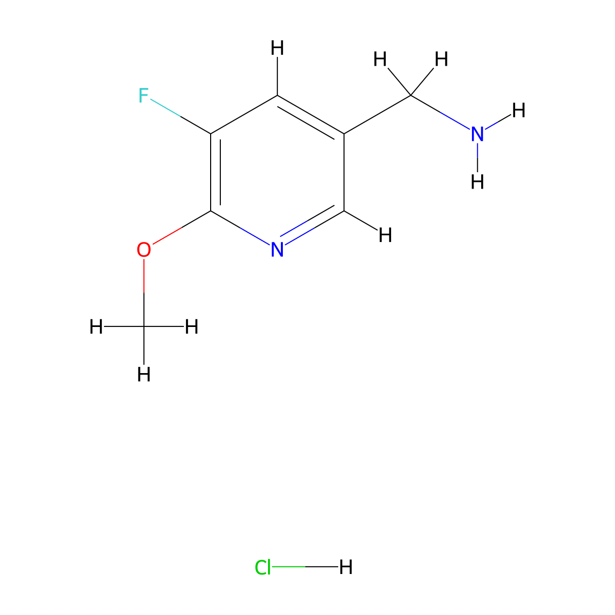 (5-Fluoro-6-methoxypyridin-3-yl)methanamine (hydrochloride) molecular structure, CAS 2639451-82-2