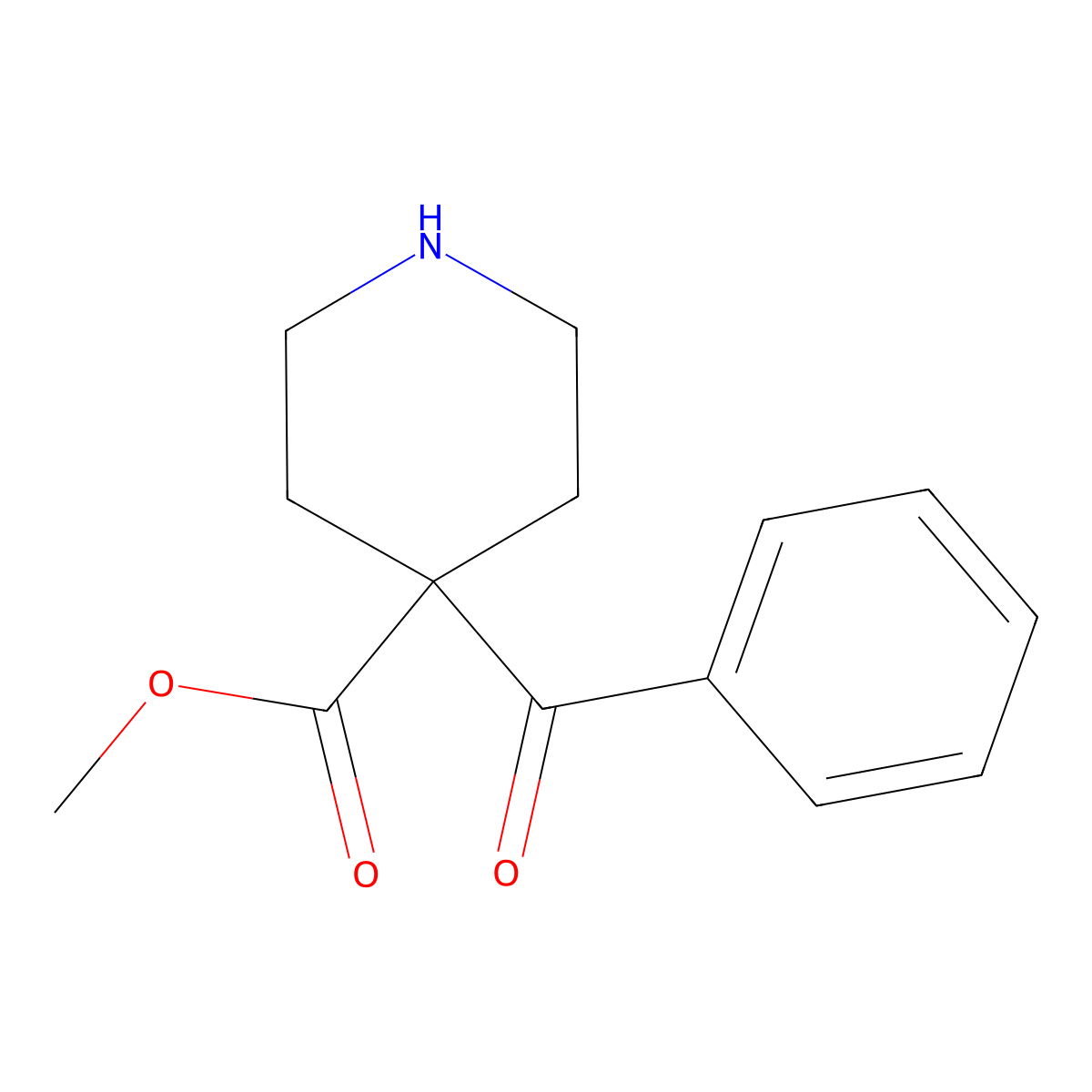 Methyl 4-benzoylpiperidine-4-carboxylate molecular structure, CAS 2639451-97-9