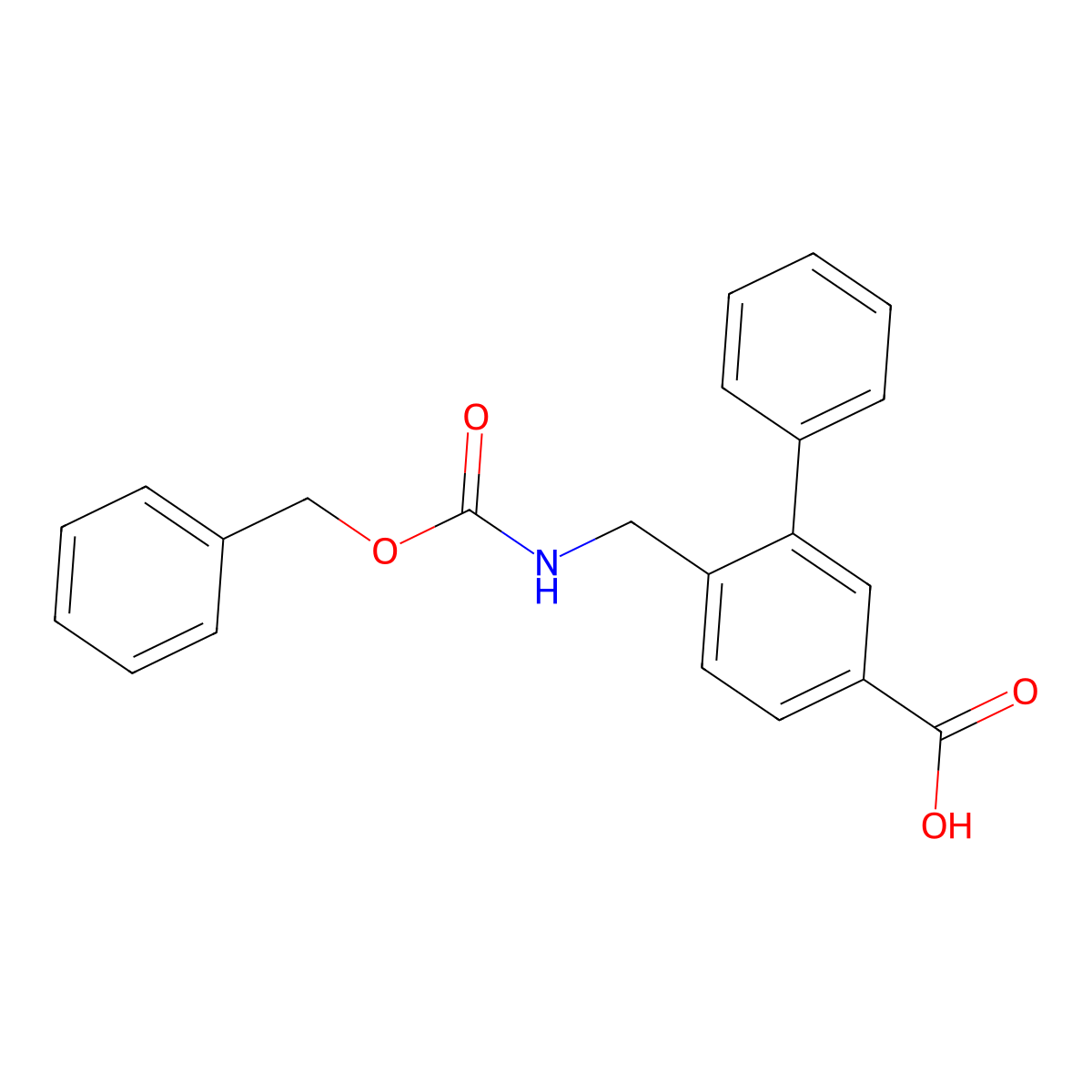 6-({[(Benzyloxy)carbonyl]amino}methyl)-[1,1'-biphenyl]-3-carboxylic acid molecular structure, CAS 2639452-09-6