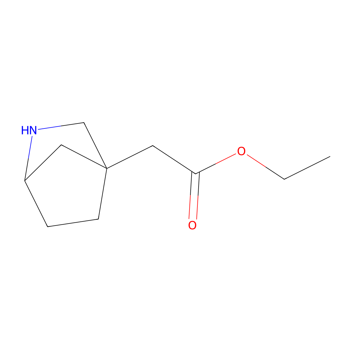 Ethyl 2-{2-azabicyclo[2.2.1]heptan-4-yl}acetate molecular structure, CAS 2639452-11-0