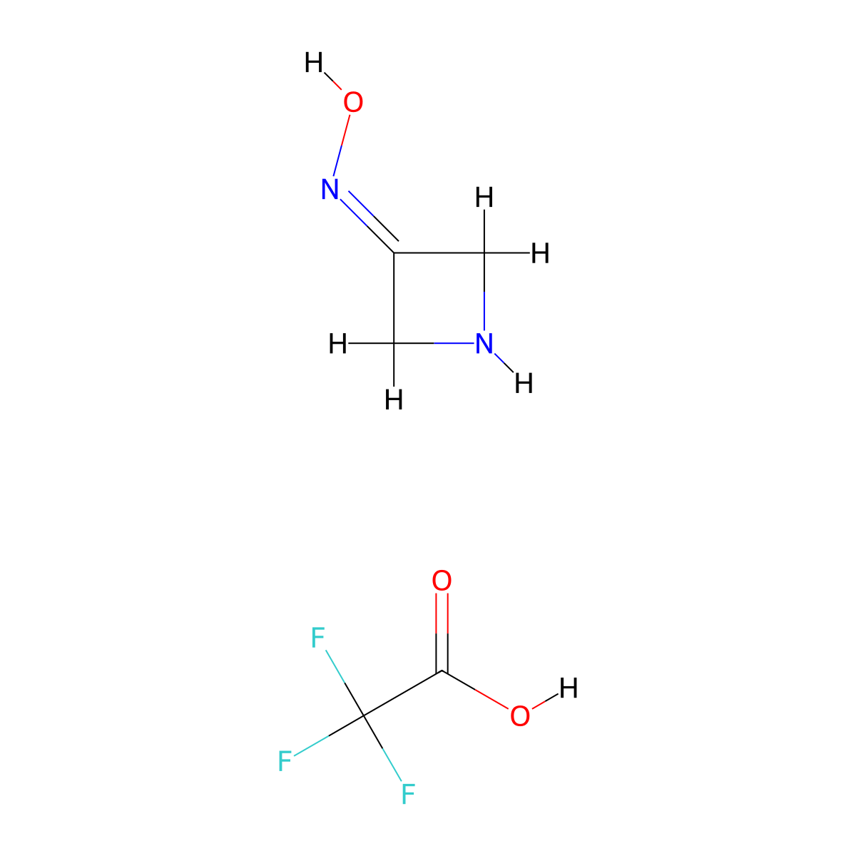N-(azetidin-3-ylidene)hydroxylamine; trifluoroacetic acid molecular structure, CAS 2639452-60-9
