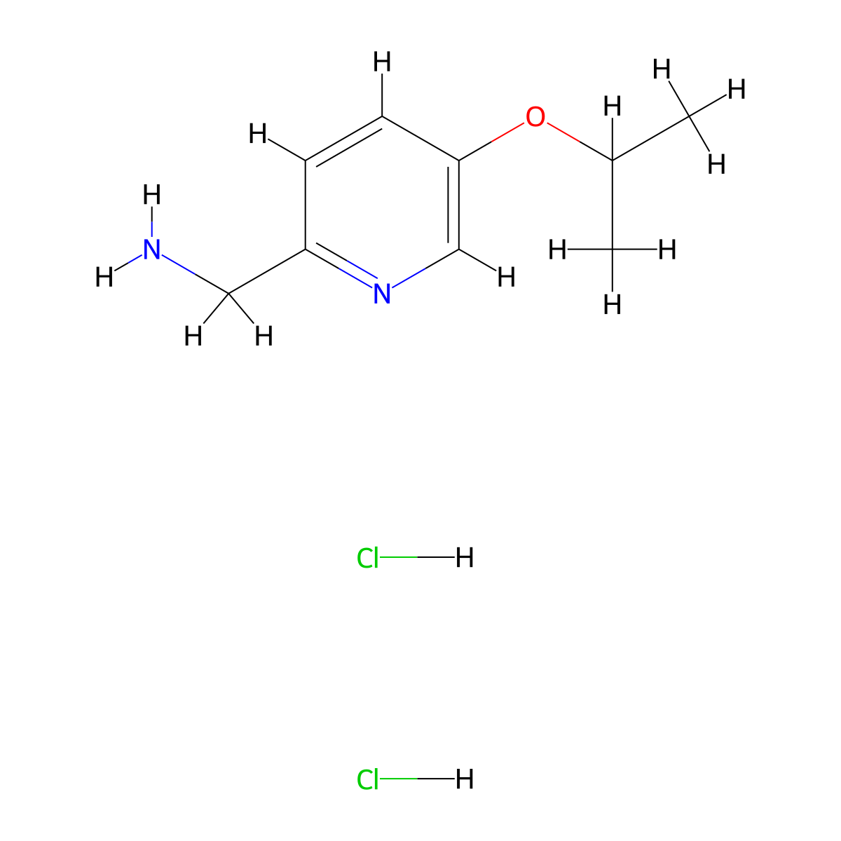 1-[5-(Propan-2-yloxy)pyridin-2-yl]methanamine dihydrochloride molecular structure, CAS 2639452-66-5