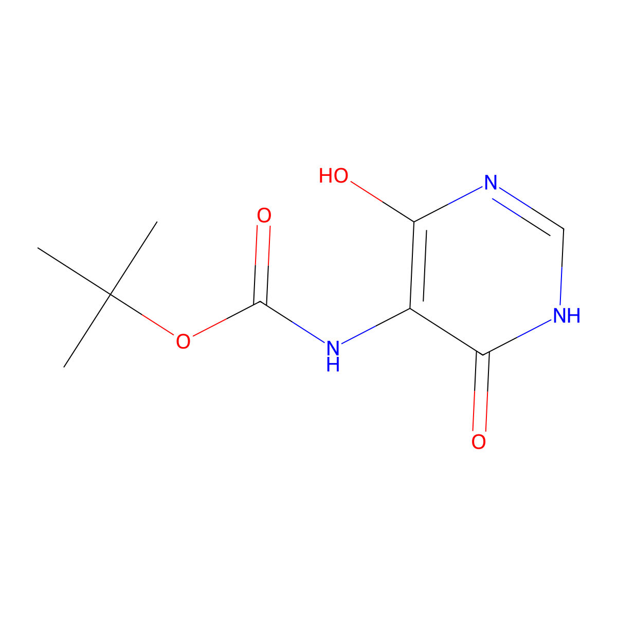 tert-butyl N-(4,6-dihydroxypyrimidin-5-yl)carbamate molecular structure, CAS 2639452-80-3