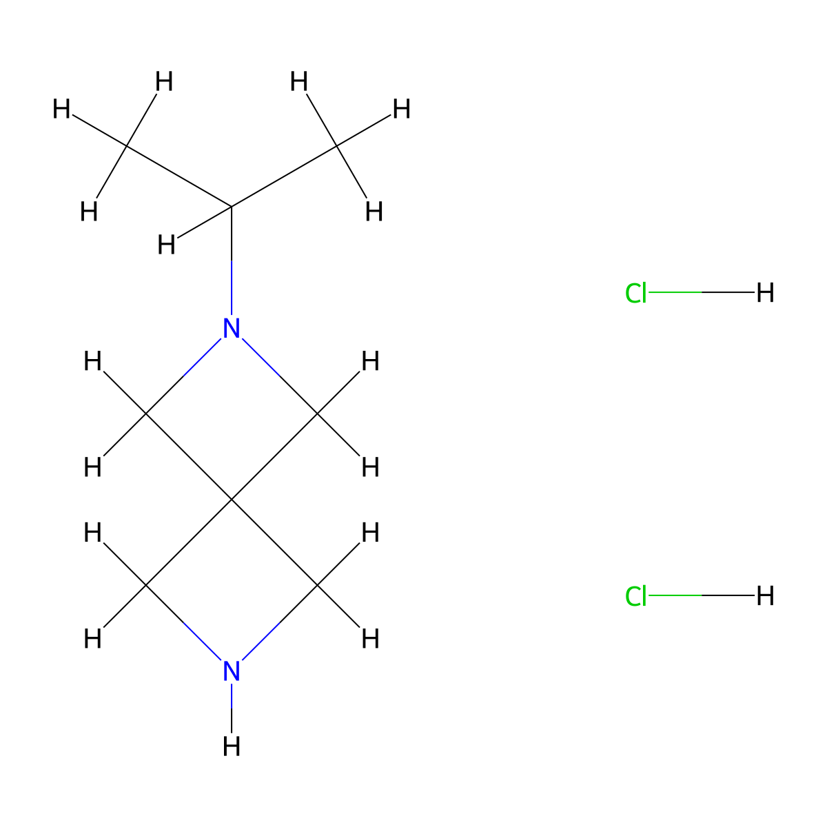 2-(Propan-2-yl)-2,6-diazaspiro[3.3]heptane dihydrochloride molecular structure, CAS 2639452-87-0