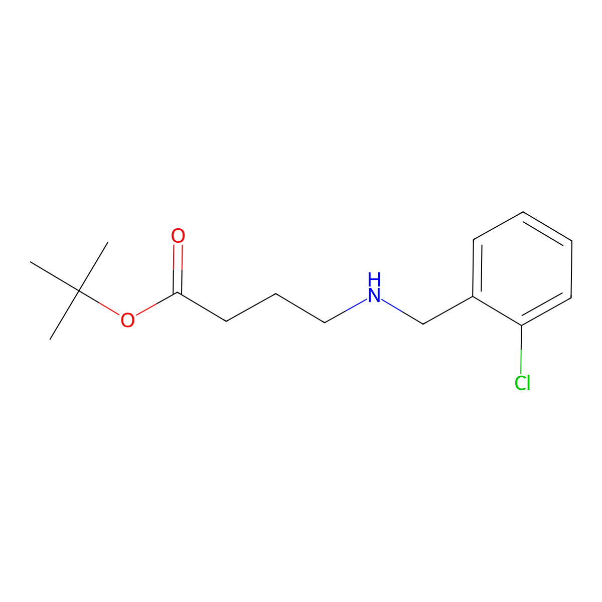 Tert-butyl 4-{[(2-chlorophenyl)methyl]amino}butanoate molecular structure, CAS 2639453-06-6