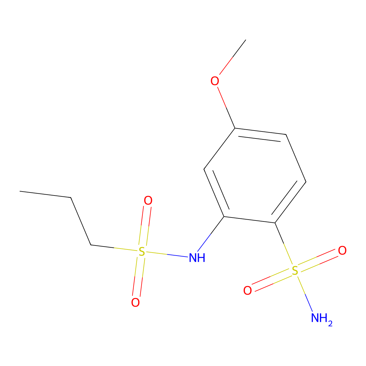 4-Methoxy-2-(propane-1-sulfonamido)benzene-1-sulfonamide molecular structure, CAS 2639453-11-3