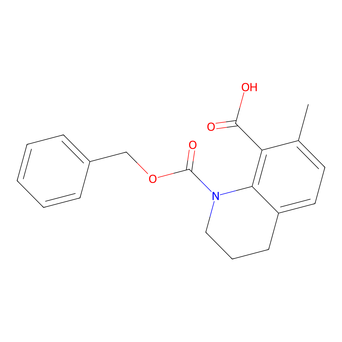1-[(Benzyloxy)carbonyl]-7-methyl-1,2,3,4-tetrahydroquinoline-8-carboxylic acid molecular structure, CAS 2639453-36-2
