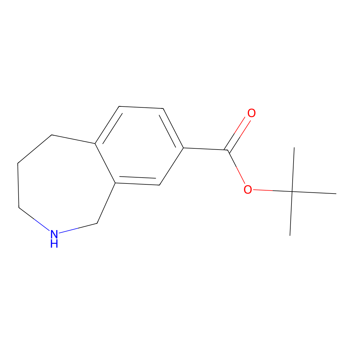 tert-butyl 2,3,4,5-tetrahydro-1H-2-benzazepine-8-carboxylate molecular structure, CAS 2639453-52-2