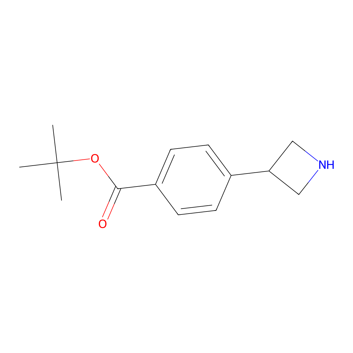 Tert-butyl 4-(azetidin-3-yl)benzoate molecular structure, CAS 2639453-78-2