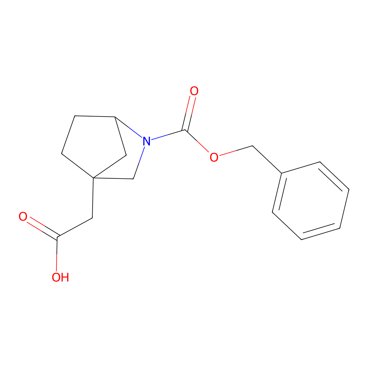 2-{2-[(Benzyloxy)carbonyl]-2-azabicyclo[2.2.1]heptan-4-yl}acetic acid molecular structure, CAS 2639453-89-5