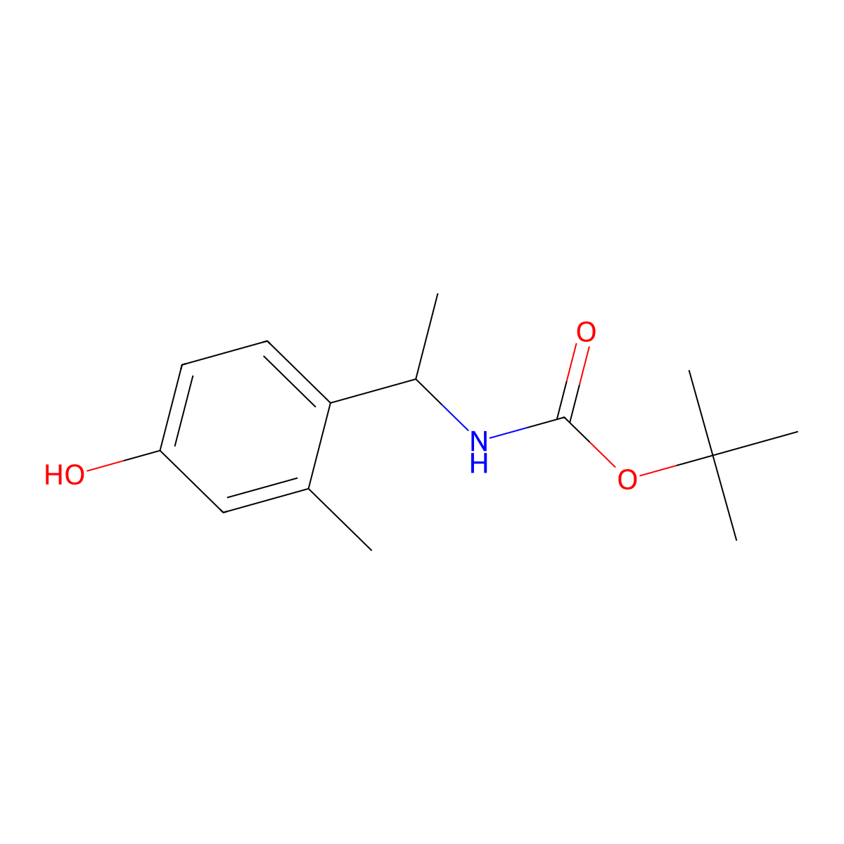 tert-butyl N-[1-(4-hydroxy-2-methylphenyl)ethyl]carbamate molecular structure, CAS 2639453-95-3