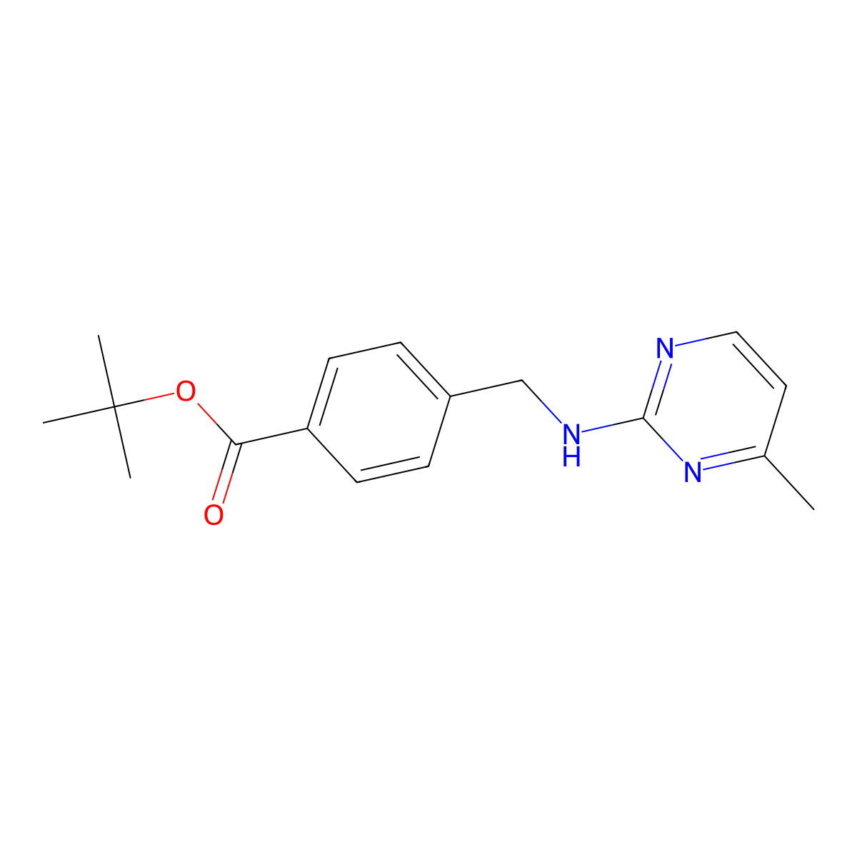 Tert-butyl 4-{[(4-methylpyrimidin-2-yl)amino]methyl}benzoate molecular structure, CAS 2639454-00-3