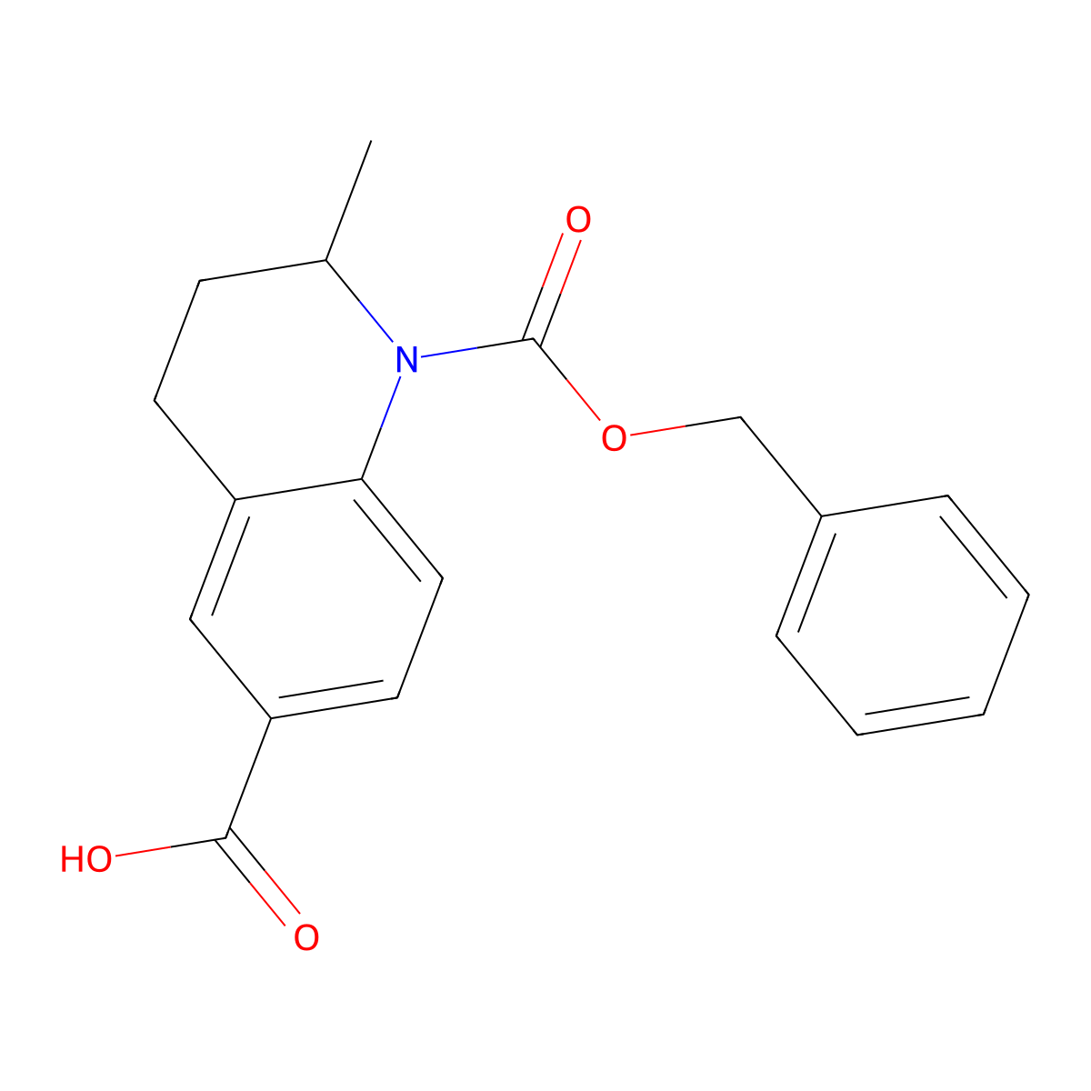 1-[(Benzyloxy)carbonyl]-2-methyl-1,2,3,4-tetrahydroquinoline-6-carboxylic acid molecular structure, CAS 2639454-43-4