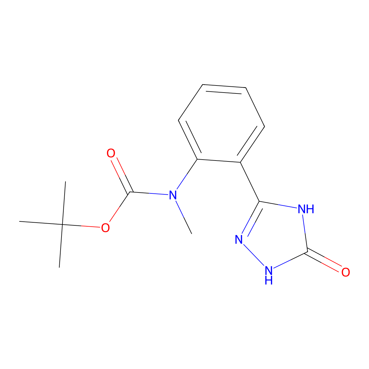 tert-butyl N-[2-(5-hydroxy-4H-1,2,4-triazol-3-yl)phenyl]-N-methylcarbamate molecular structure, CAS 2639454-73-0