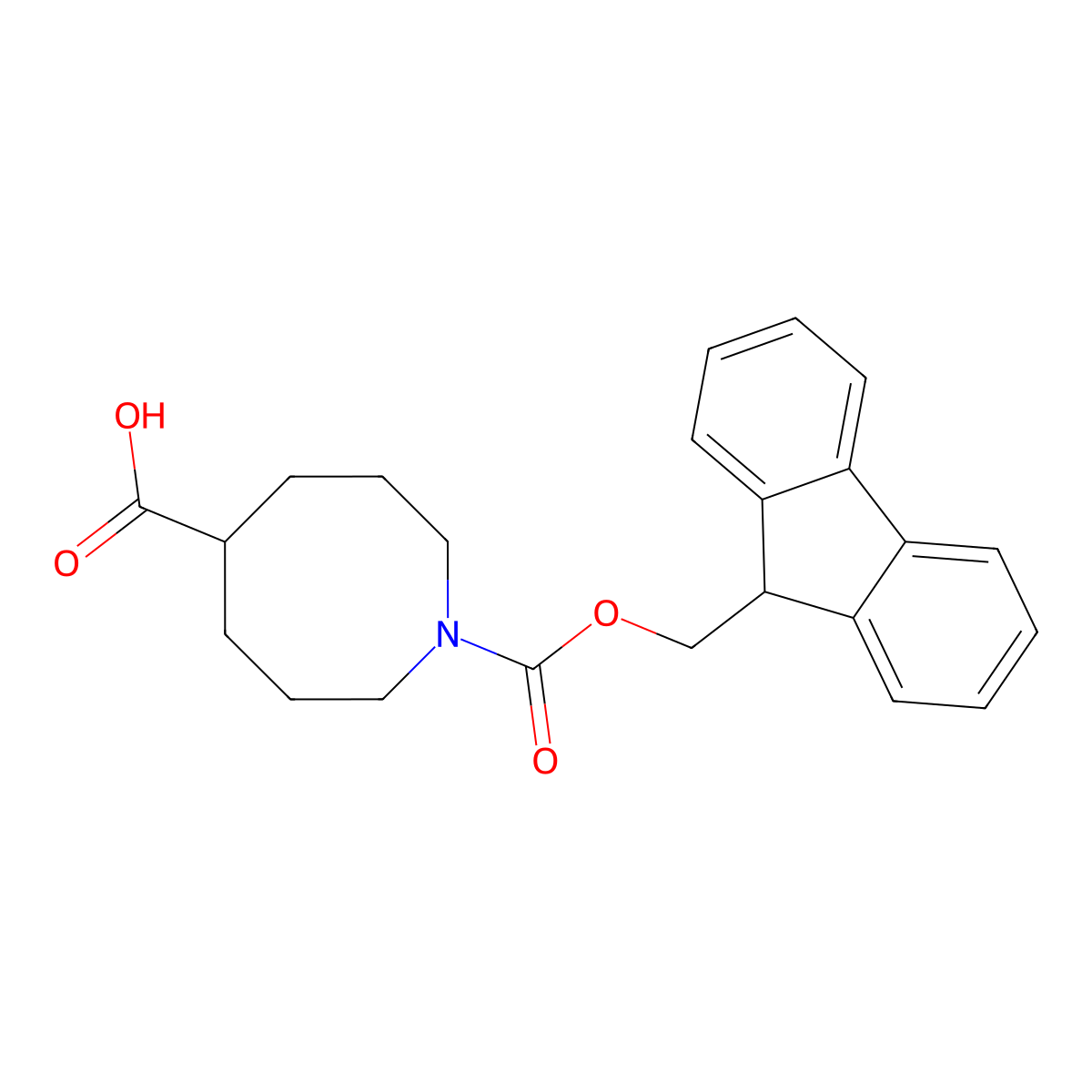 1-{[(9H-fluoren-9-yl)methoxy]carbonyl}azocane-5-carboxylic acid molecular structure, CAS 2639454-85-4