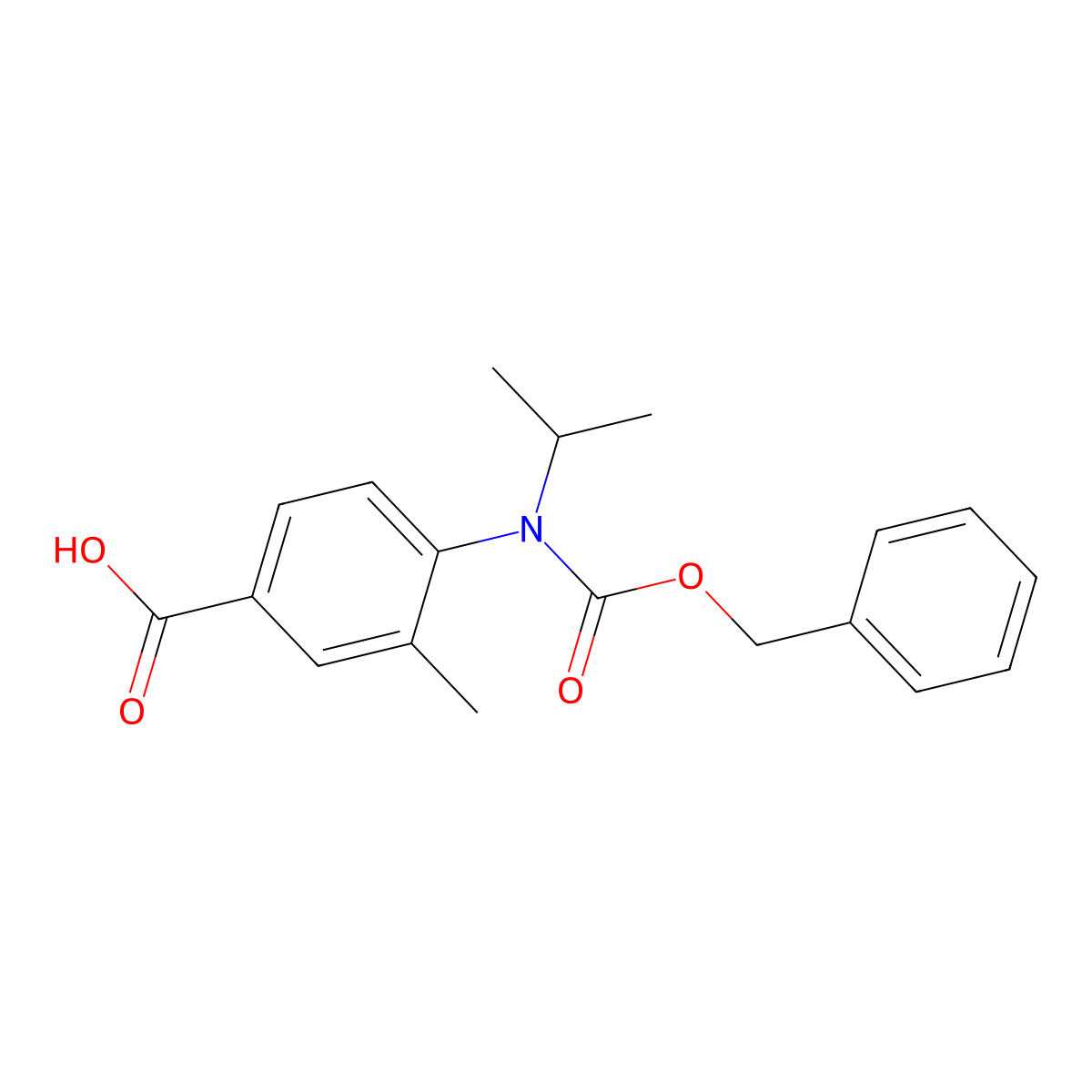 4-{[(Benzyloxy)carbonyl](propan-2-yl)amino}-3-methylbenzoic acid molecular structure, CAS 2639455-37-9