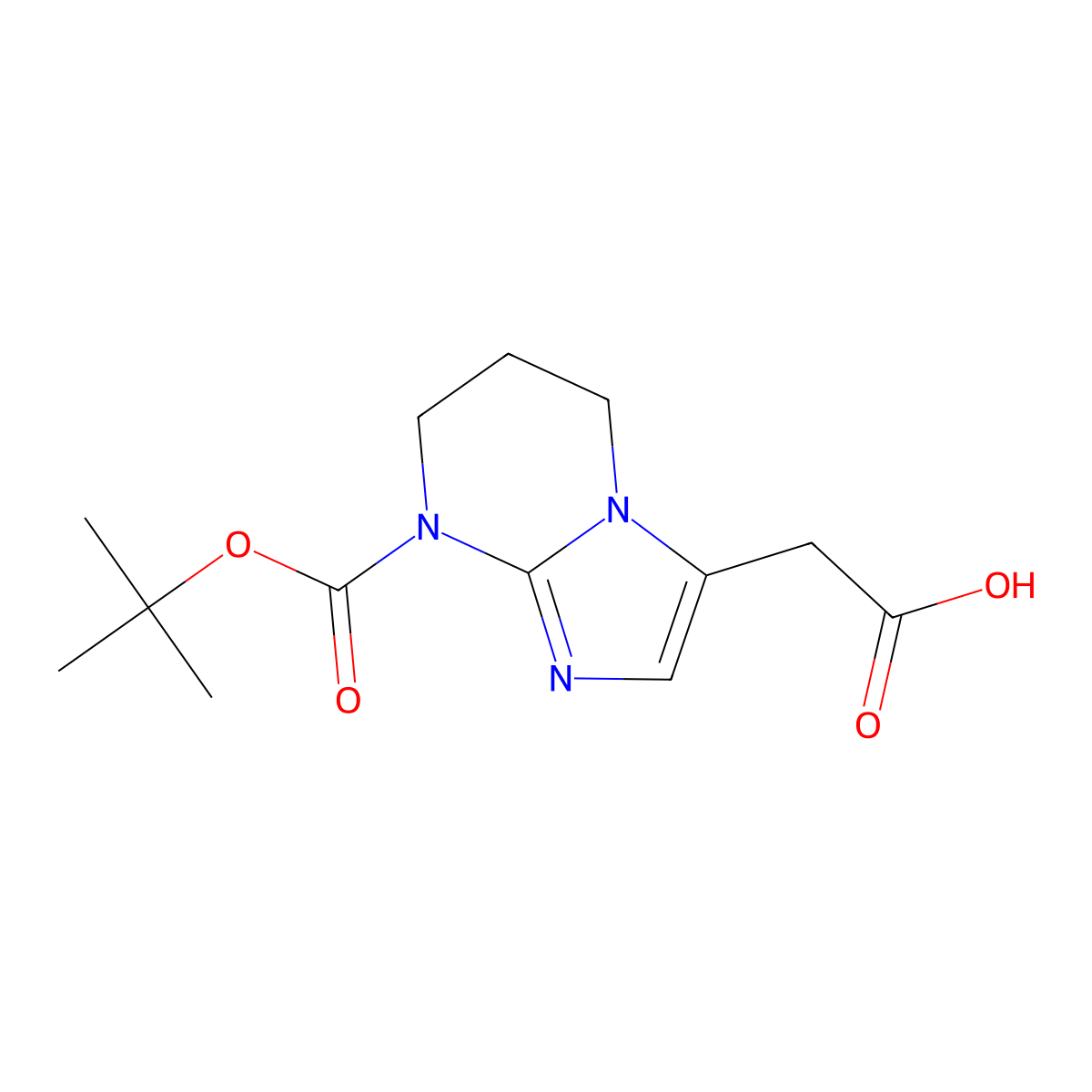 2-{8-[(tert-butoxy)carbonyl]-5H,6H,7H,8H-imidazo[1,2-a]pyrimidin-3-yl}acetic acid molecular structure, CAS 2639455-67-5