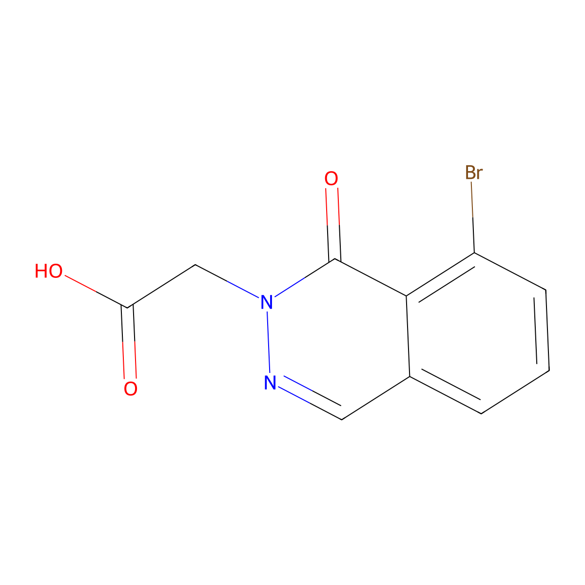 2-(8-Bromo-1-oxo-1,2-dihydrophthalazin-2-yl)acetic acid molecular structure, CAS 2639455-70-0