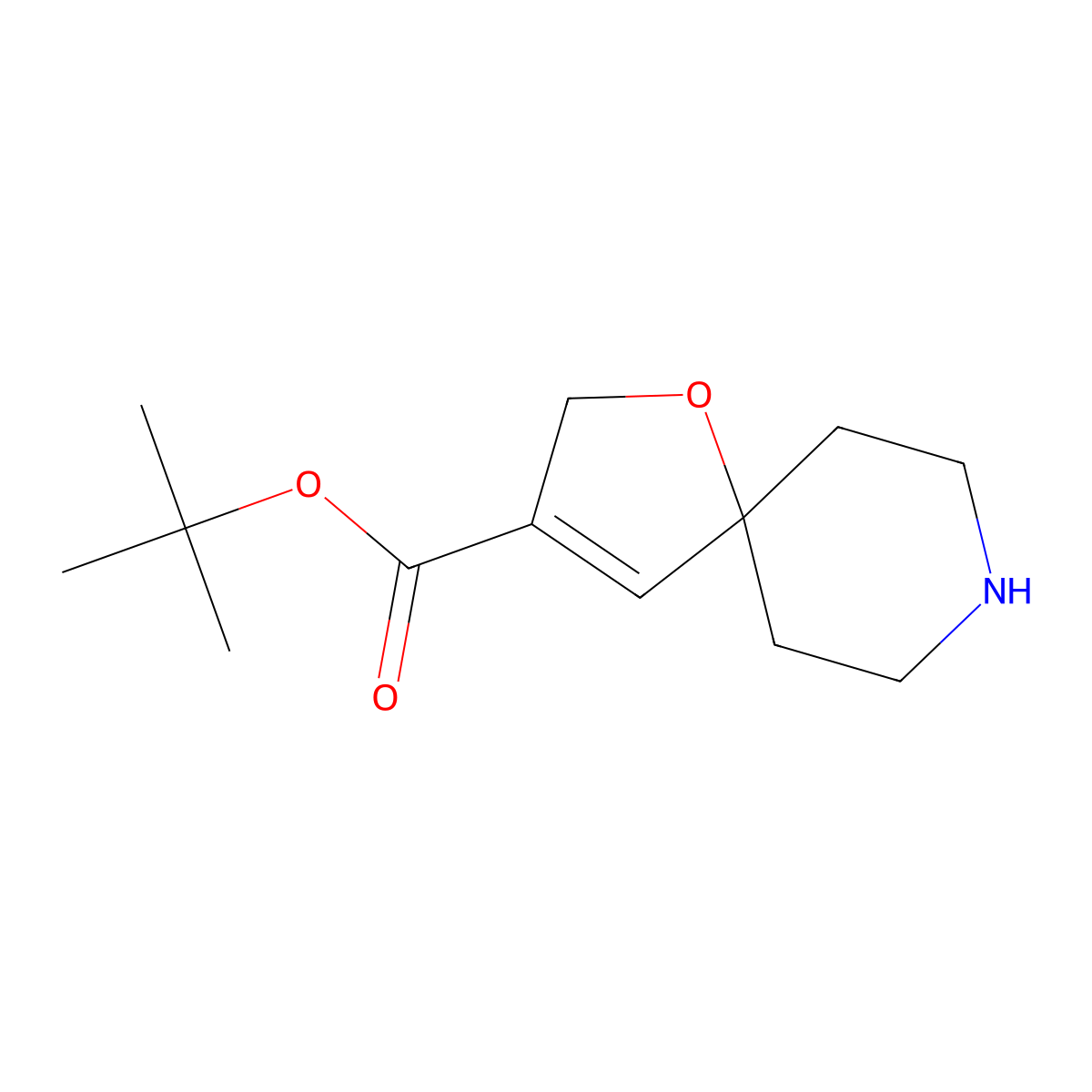 Tert-butyl 1-oxa-8-azaspiro[4.5]dec-3-ene-3-carboxylate molecular structure, CAS 2639455-71-1