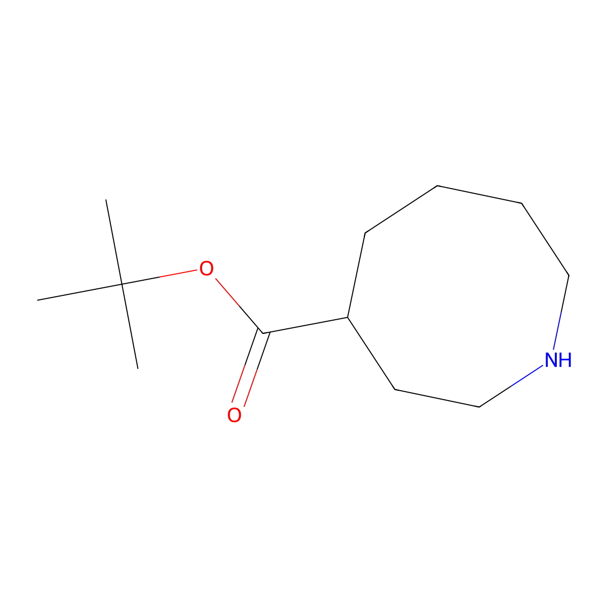 Tert-butyl azocane-4-carboxylate molecular structure, CAS 2639455-91-5