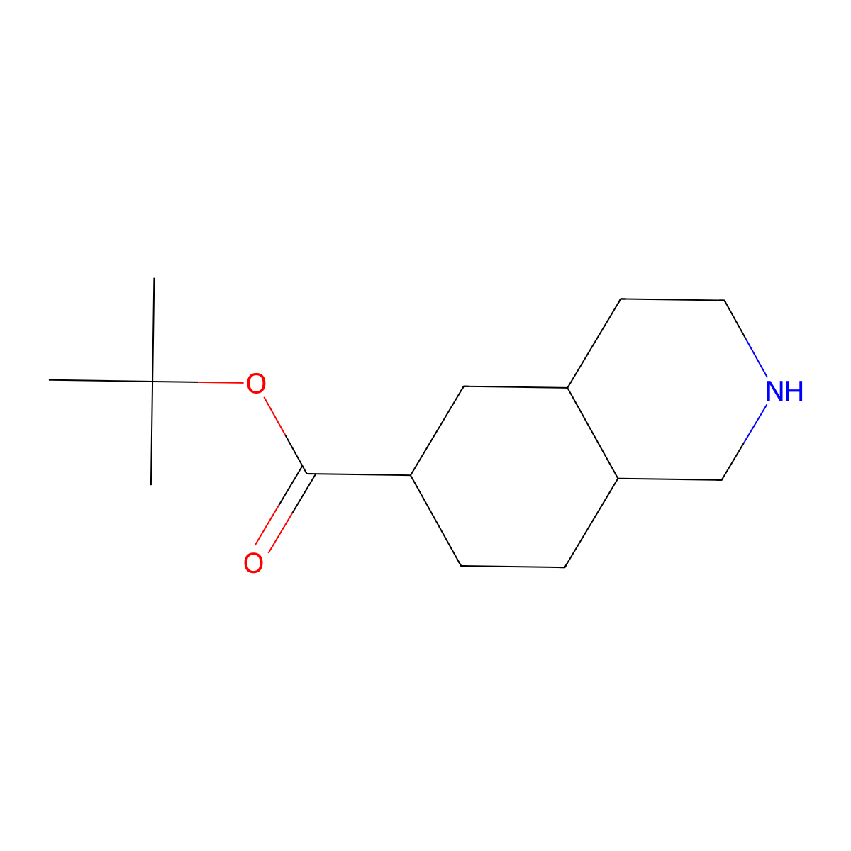 Tert-butyl decahydroisoquinoline-6-carboxylate molecular structure, CAS 2639456-06-5