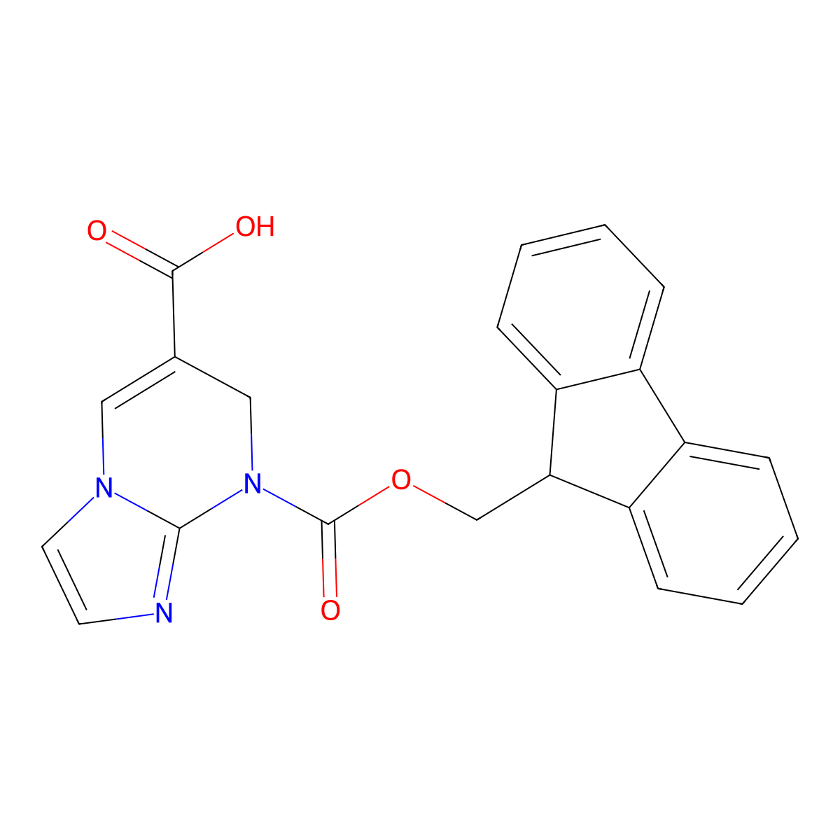 8-{[(9H-fluoren-9-yl)methoxy]carbonyl}-7H,8H-imidazo[1,2-a]pyrimidine-6-carboxylic acid molecular structure, CAS 2639456-39-4