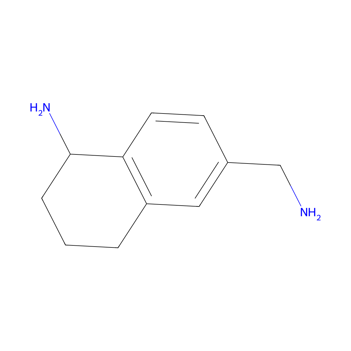 6-(Aminomethyl)-1,2,3,4-tetrahydronaphthalen-1-amine molecular structure, CAS 2639456-42-9