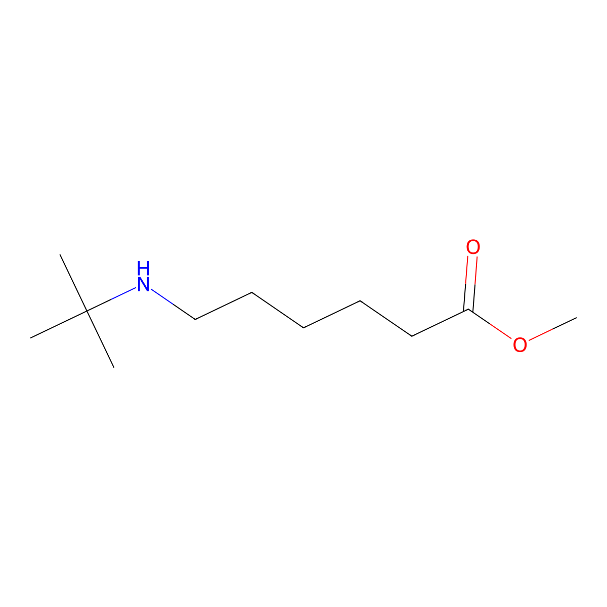 Methyl 6-(tert-butylamino)hexanoate molecular structure, CAS 2639456-44-1