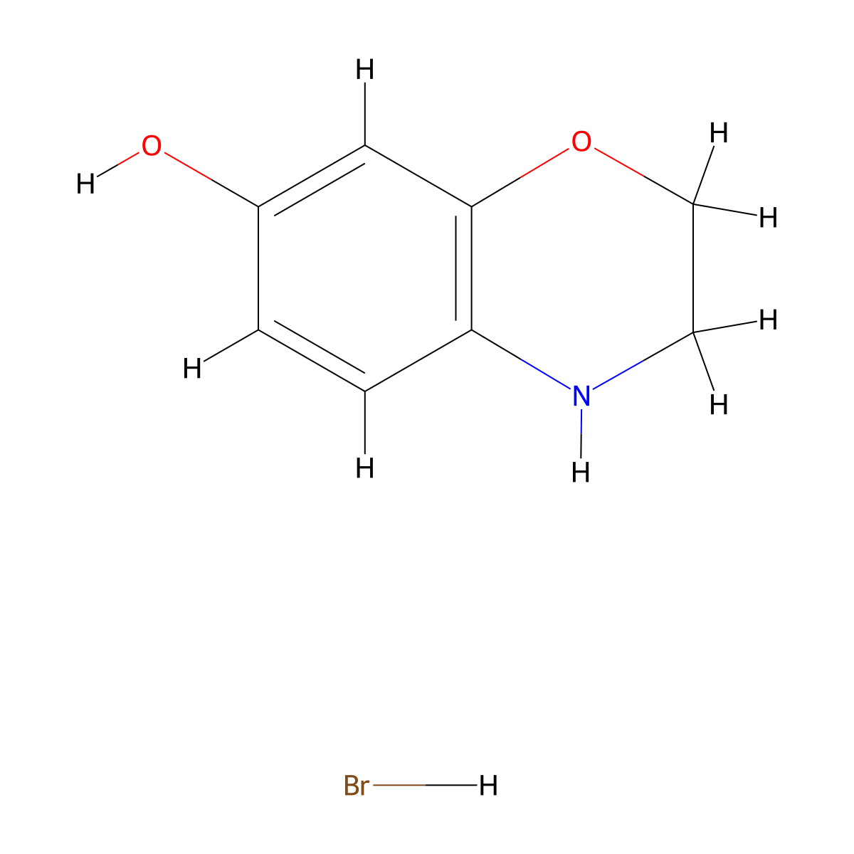 3,4-dihydro-2H-1,4-benzoxazin-7-olhydrobromide molecular structure, CAS 2639456-58-7