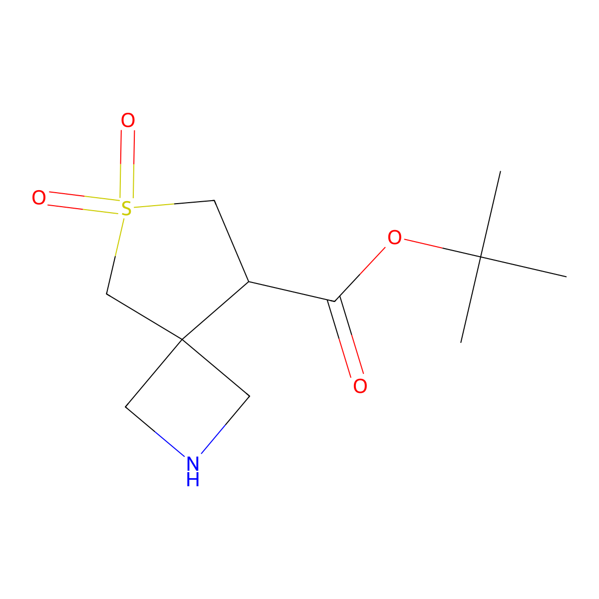 Tert-butyl 6,6-dioxo-6lambda6-thia-2-azaspiro[3.4]octane-8-carboxylate molecular structure, CAS 2639456-86-1