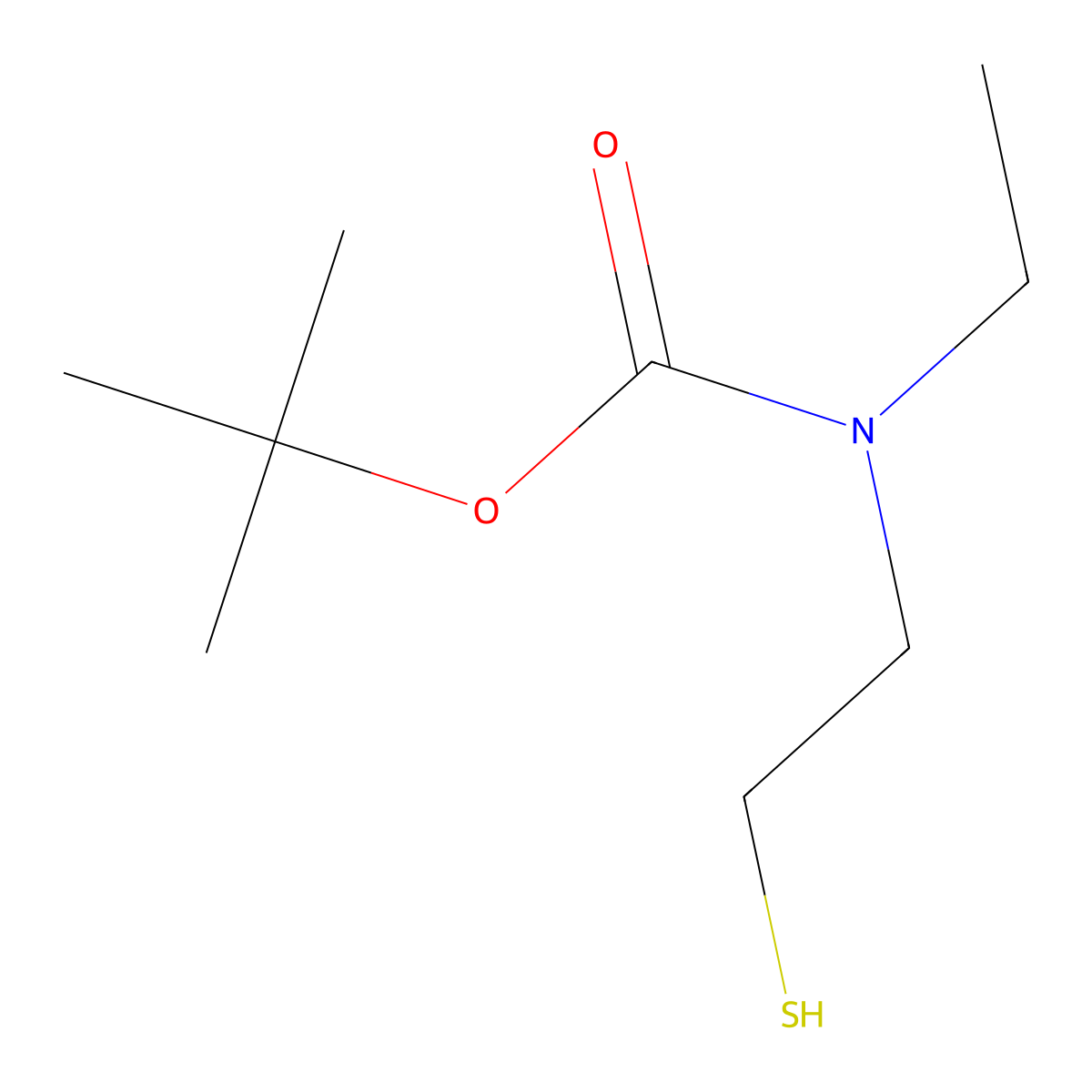 tert-butyl N-ethyl-N-(2-sulfanylethyl)carbamate molecular structure, CAS 2639456-96-3